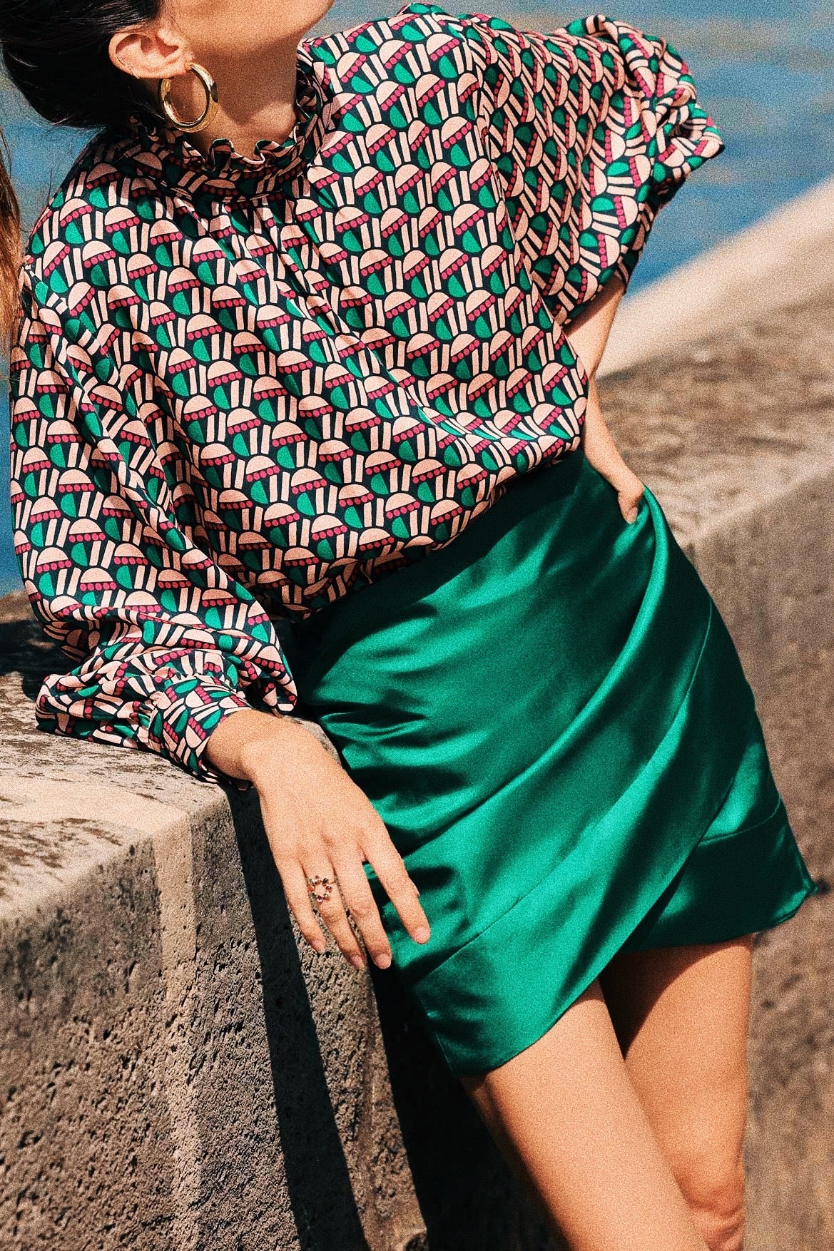 Margaux green skirt