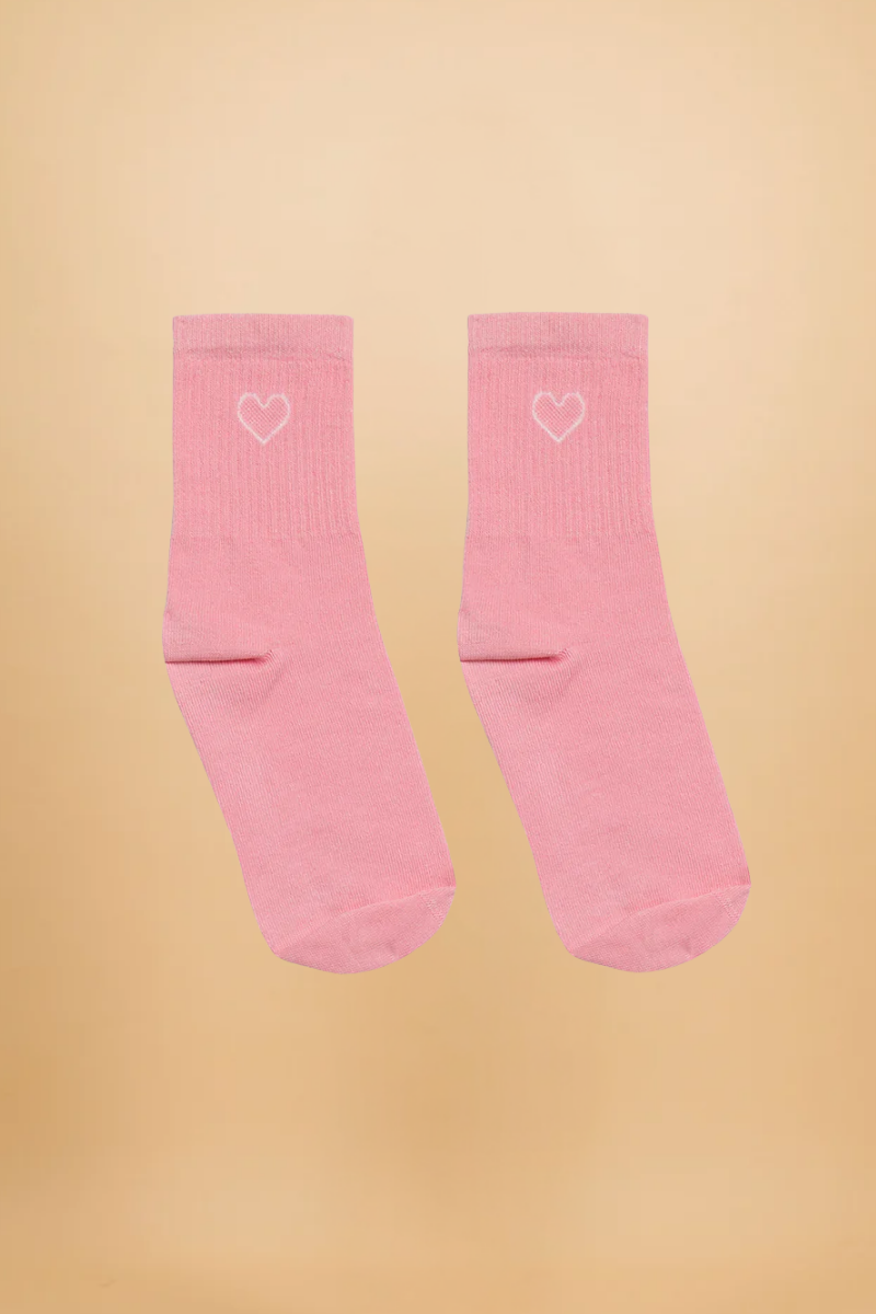 Marcel pink heart socks