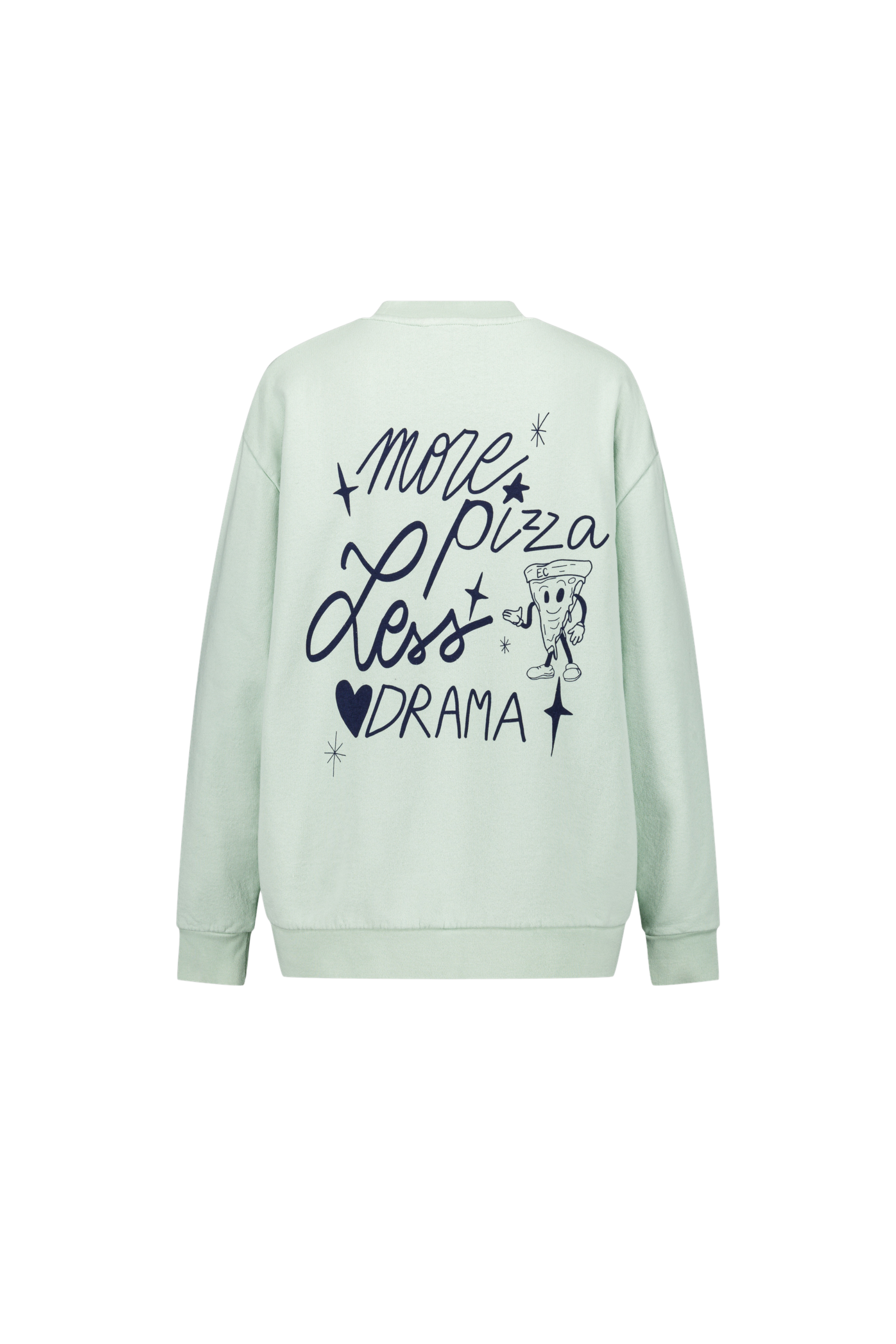 SWEATSHIRT MORE PIZZA CELADON