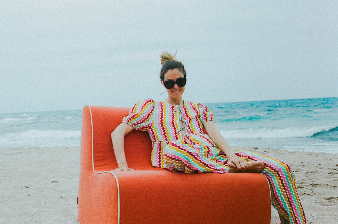Ensemble top Aimée+ pantalon Tilda Orphism Lines rainbow