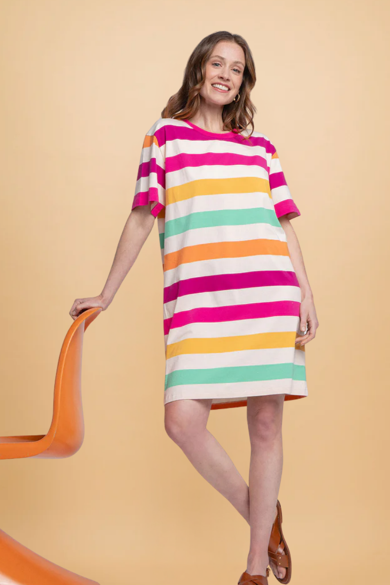 Amalia Stripes Dress Ettore Polychrome