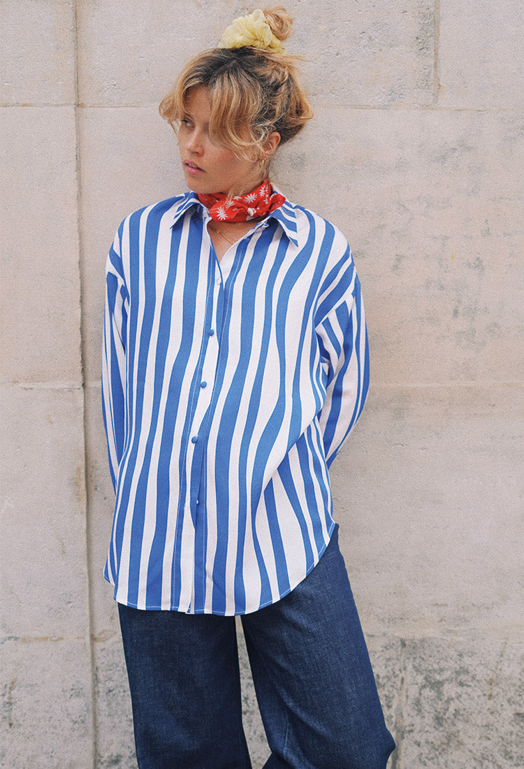 Nour Blue Lines Shirt