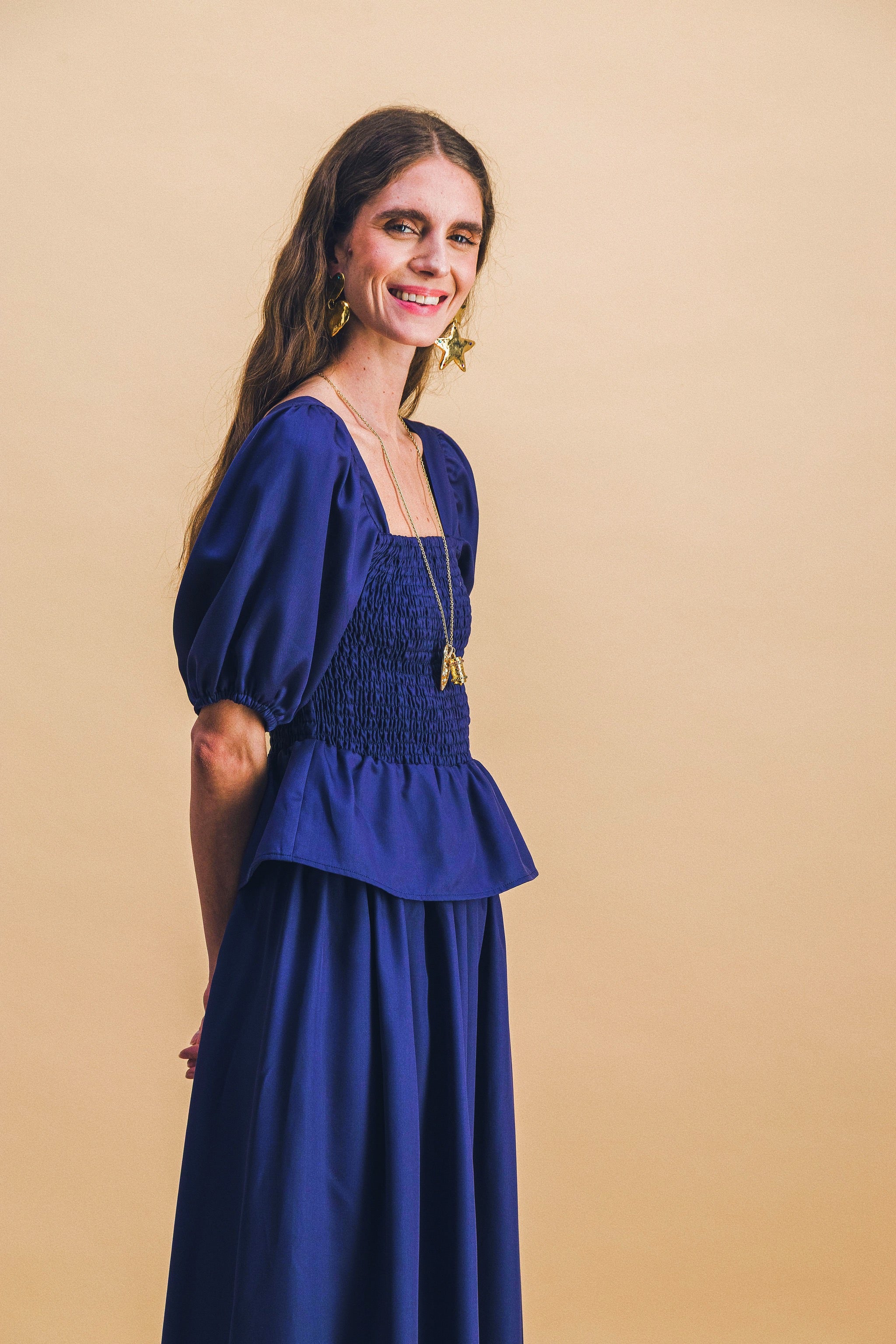 Ensemble top Chiara + jupe Cécile marine