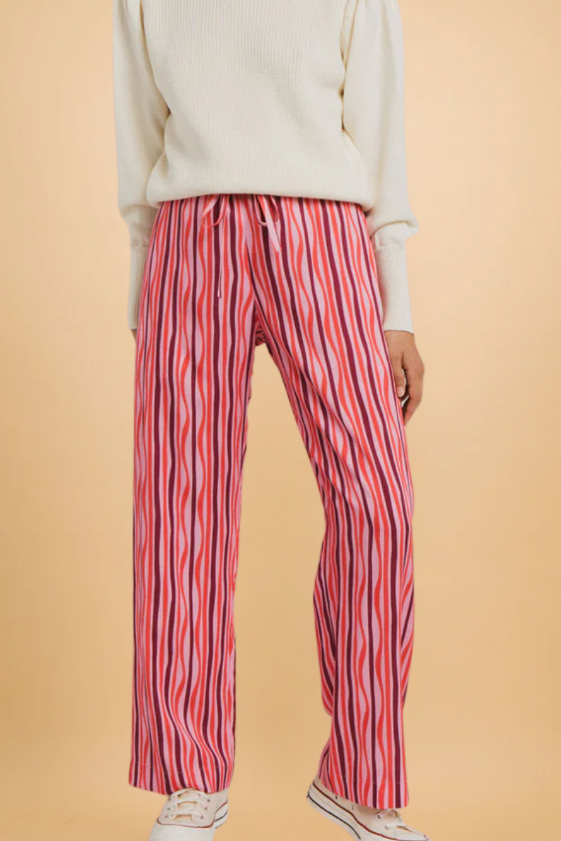 Laure Pink Stripes Pants