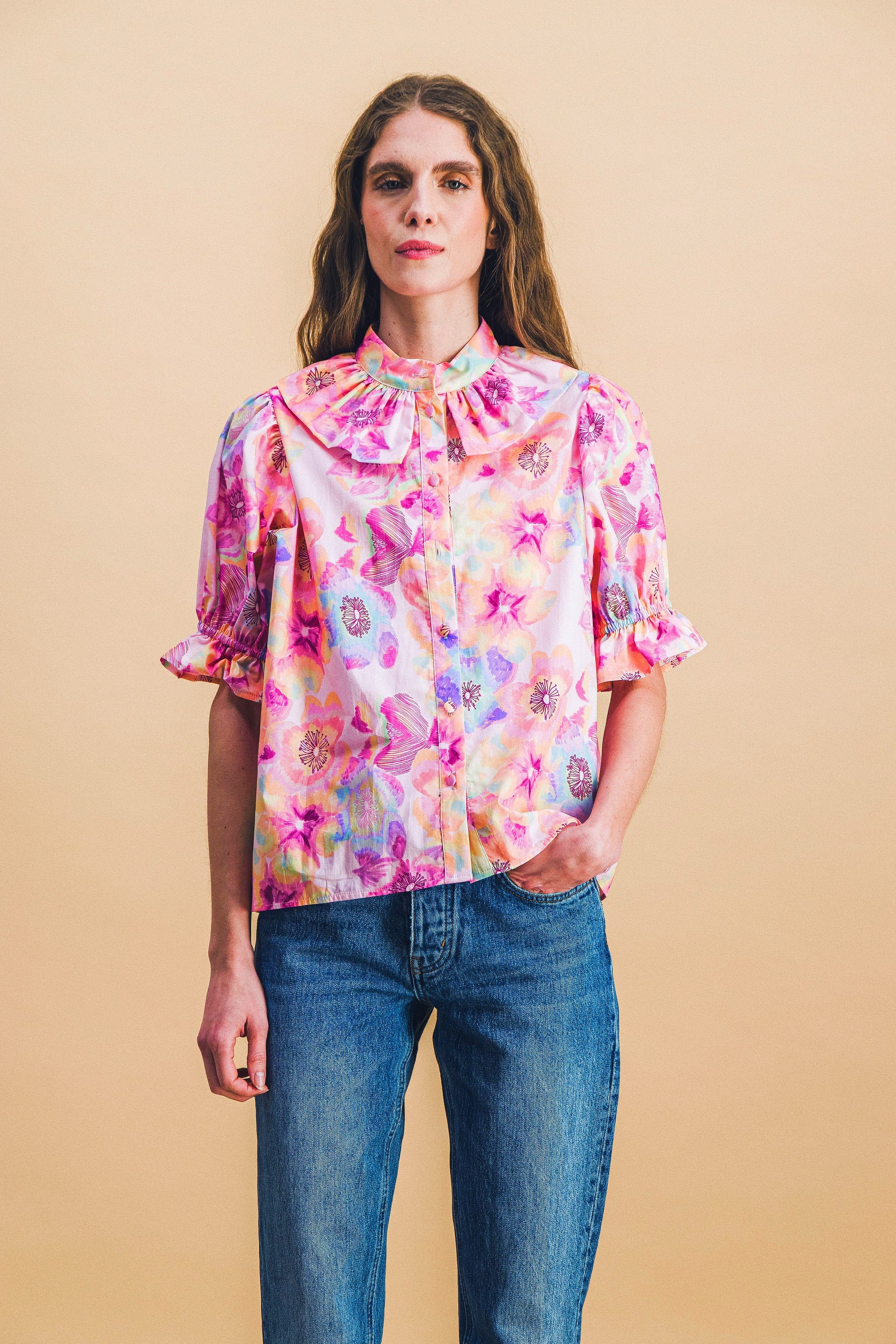 Chemise COLINE pink blossom