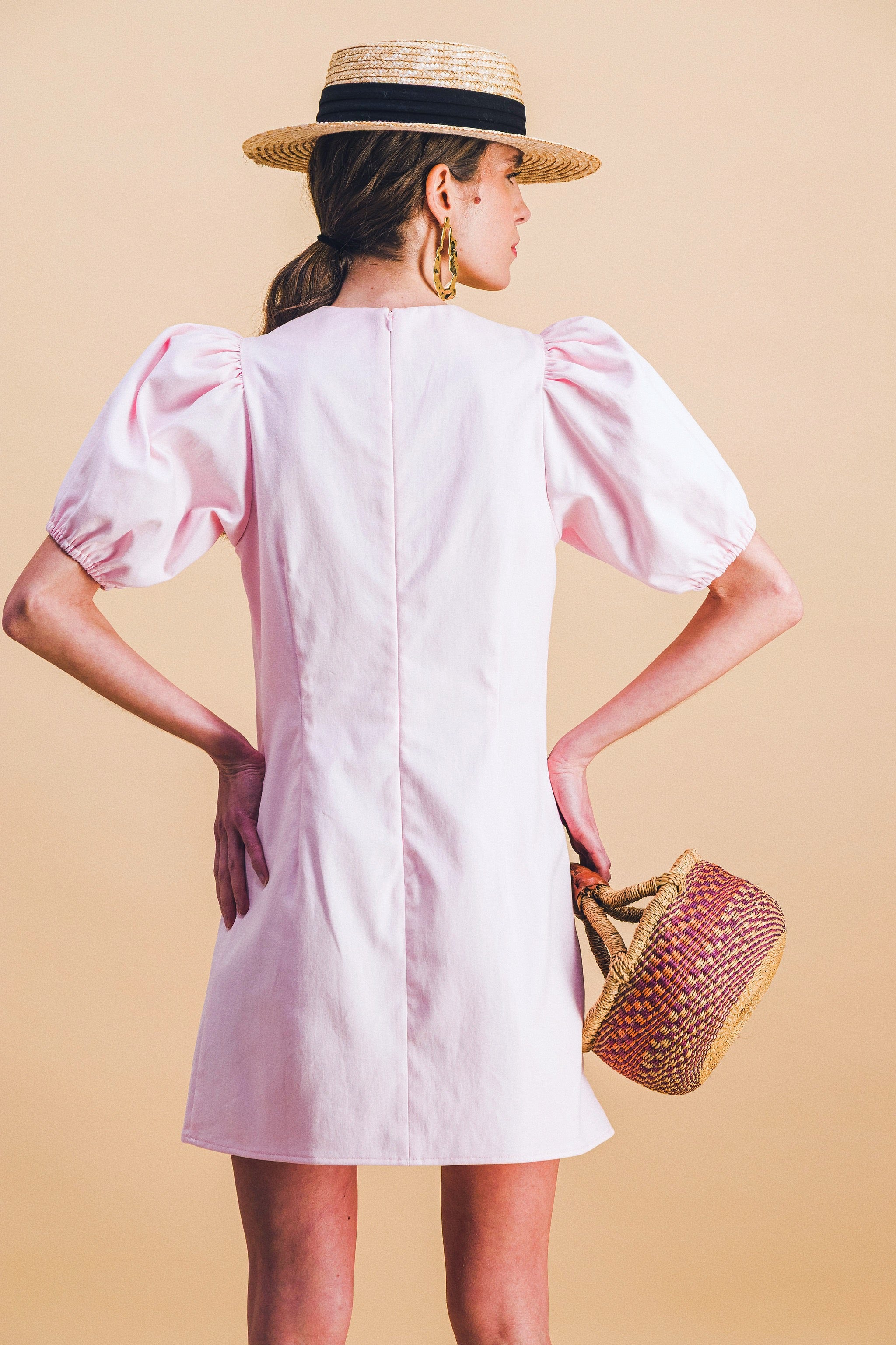 Robe capucine rose pâle
