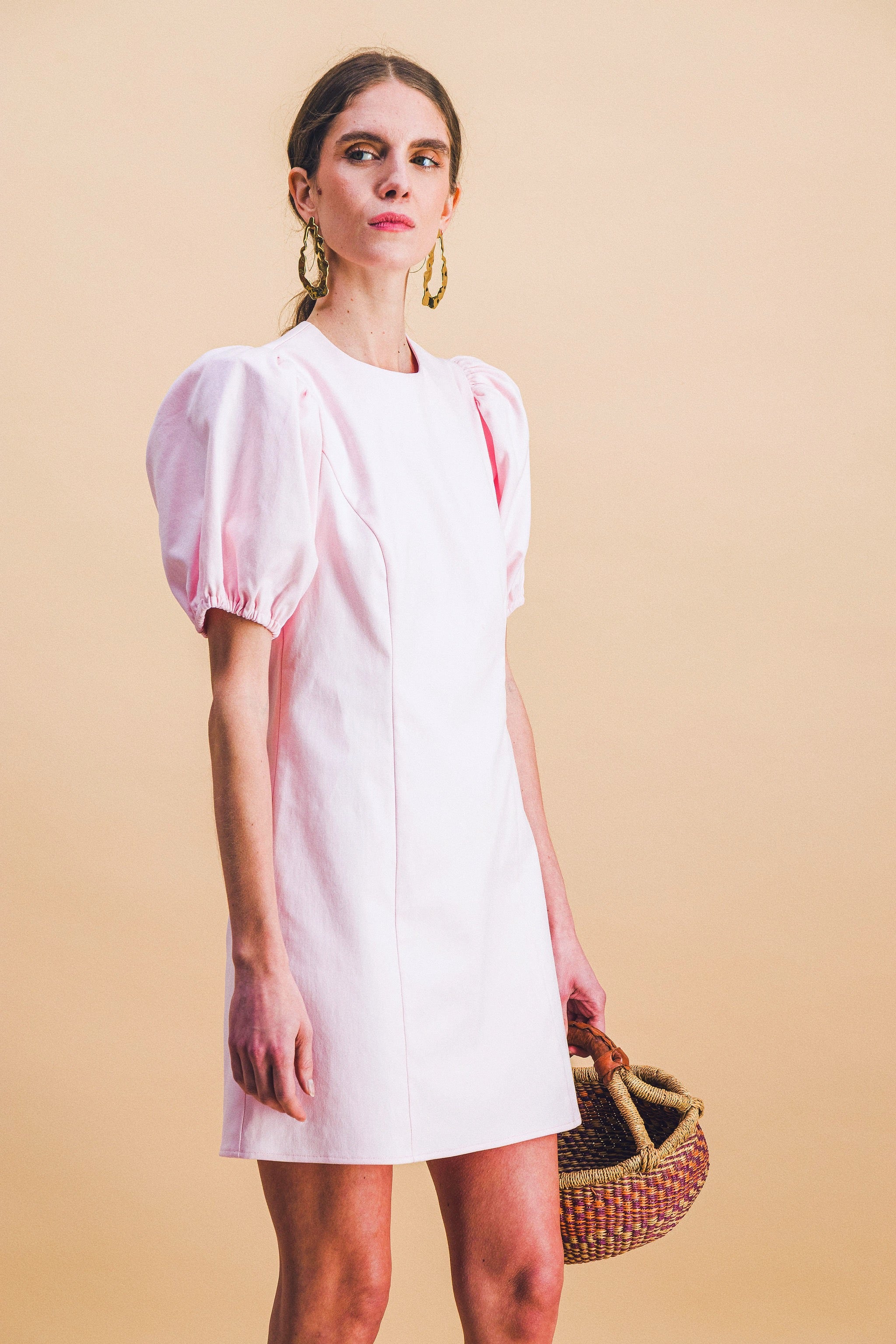 Robe capucine rose pâle