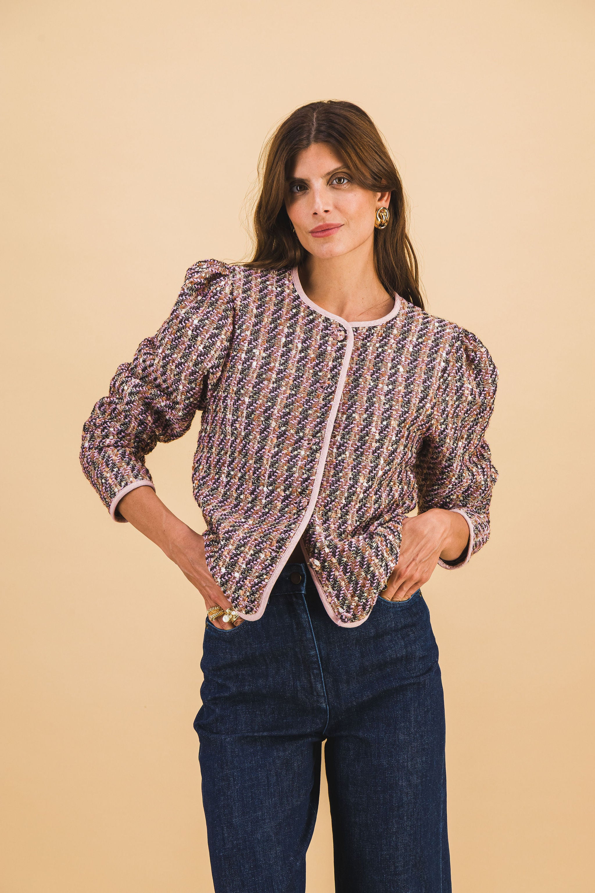 Diana Tweed Pink Jacket