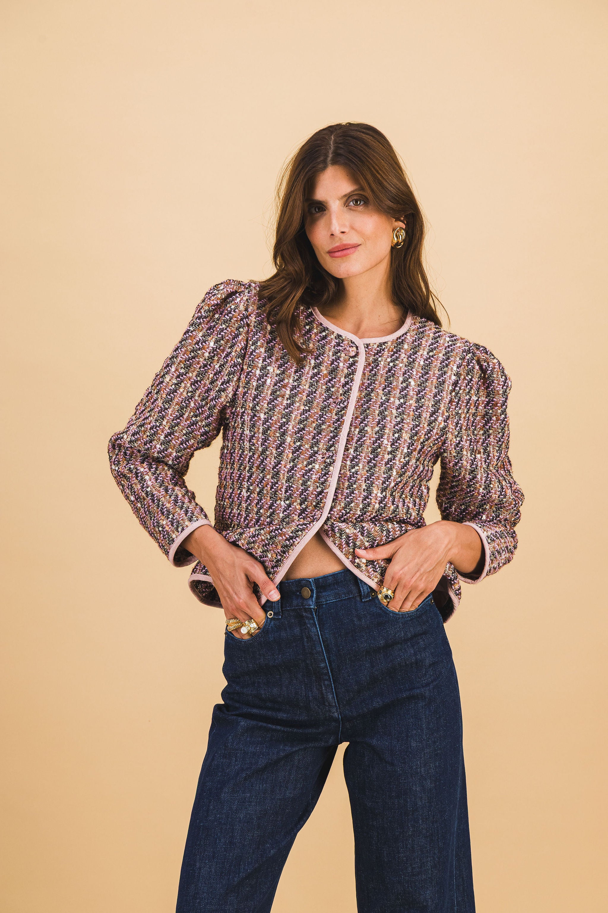 Diana Tweed Pink Jacket