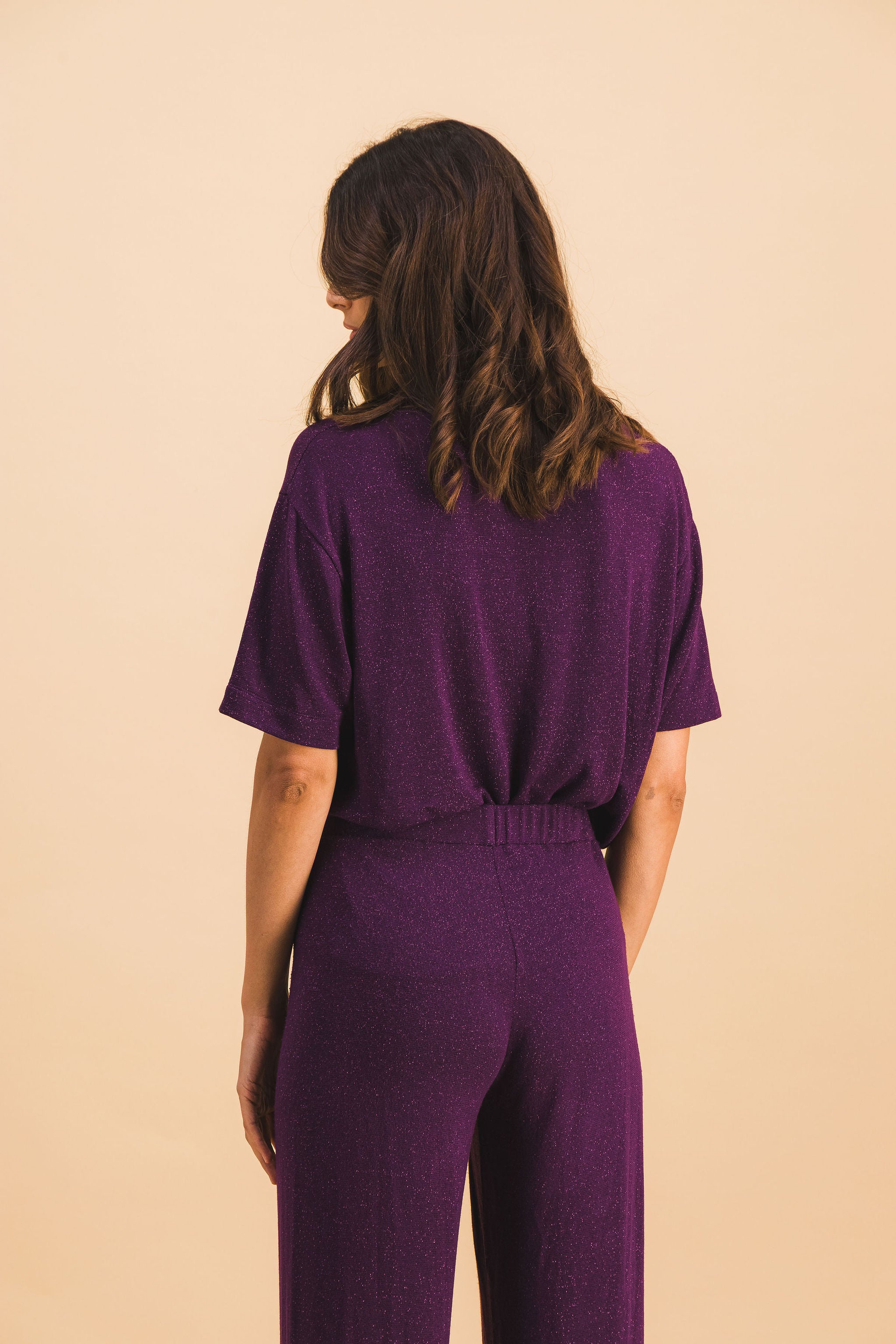 Noah Lurex Purple Pants