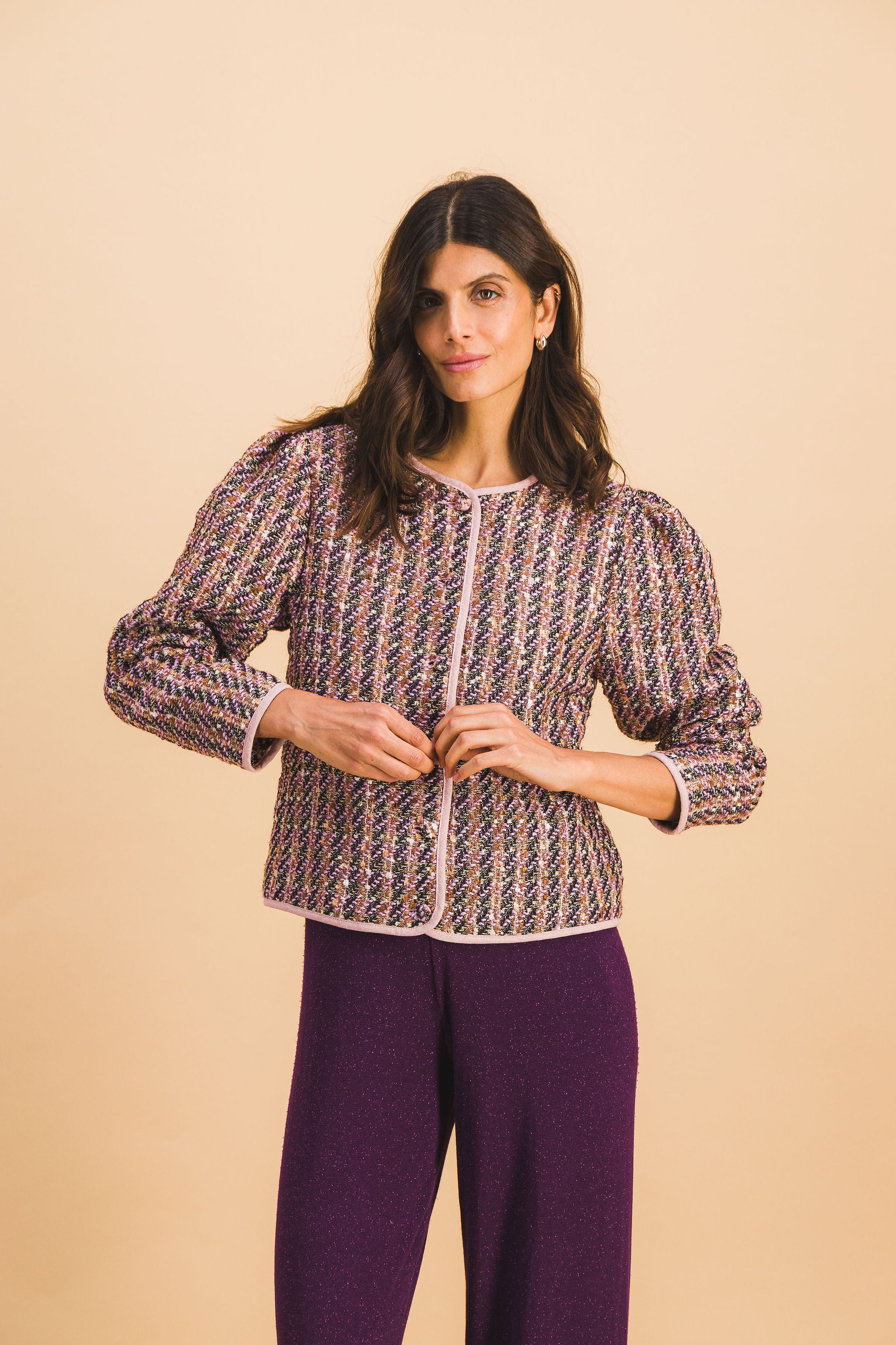 Diana Tweed Pink Jacket