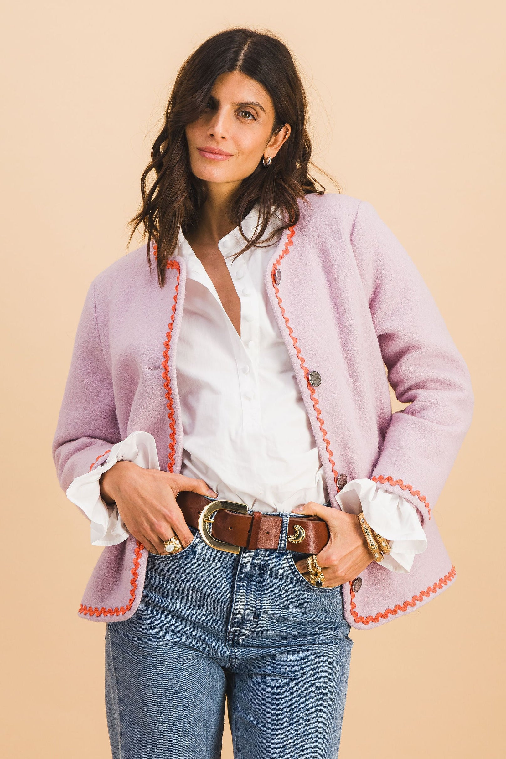 VESTE RODRIGUE ROSE PALE