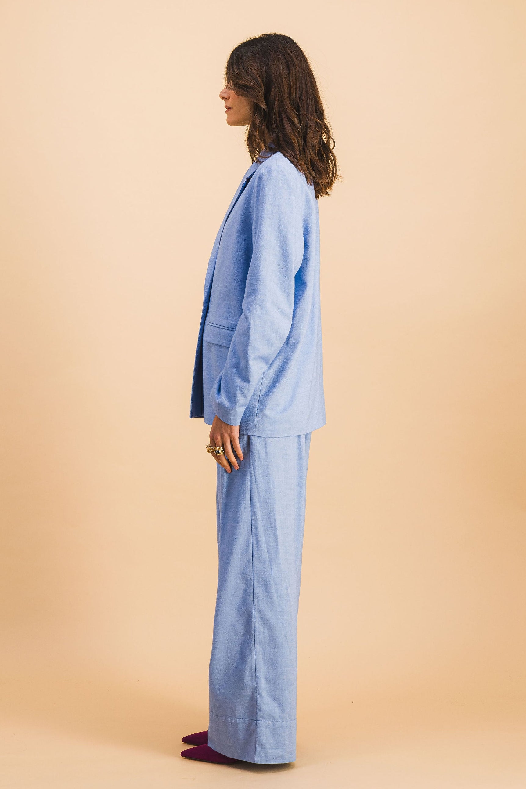 VESTE AMBRE BLEU CIEL