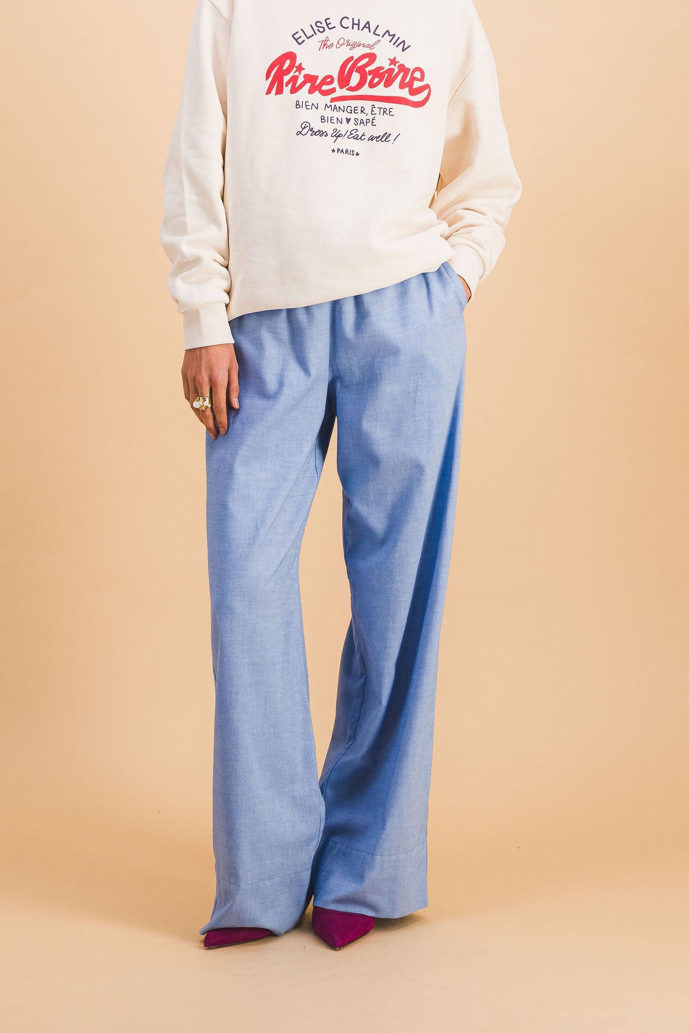 PANTALON THEO BLEU CIEL