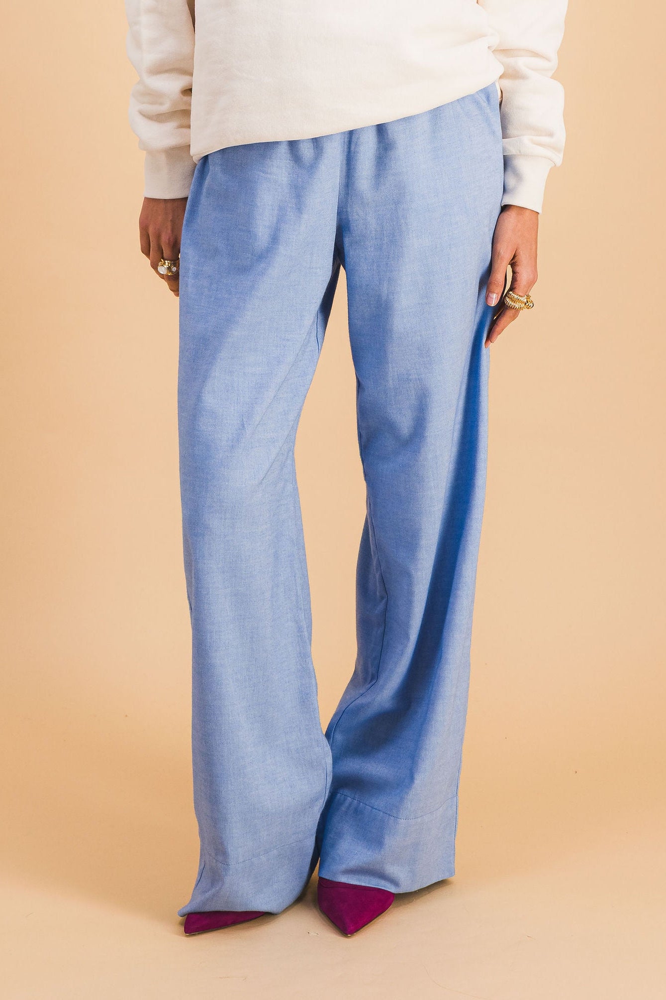 PANTALON THEO BLEU CIEL