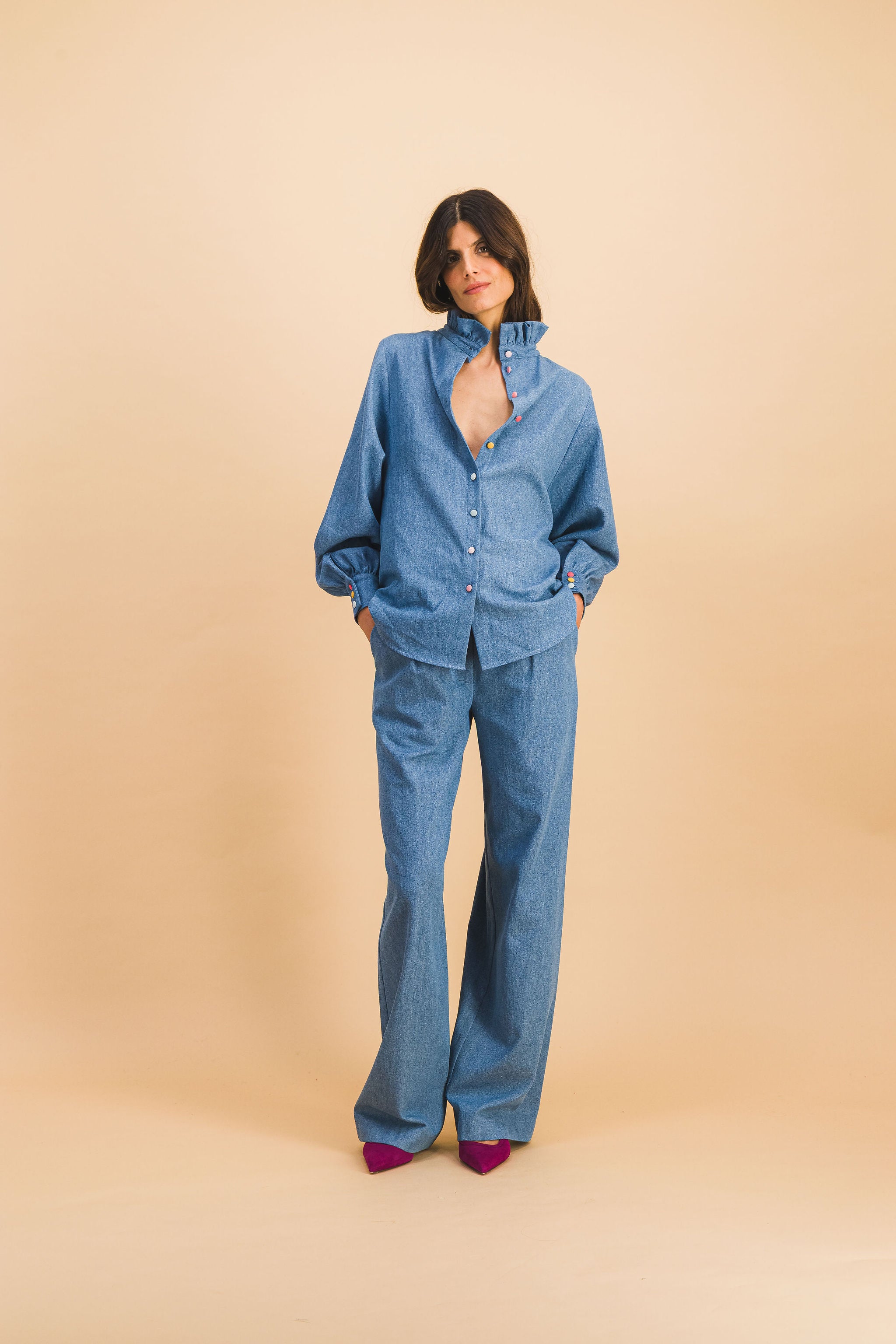 PANTALON TILDA DENIM CLAIR