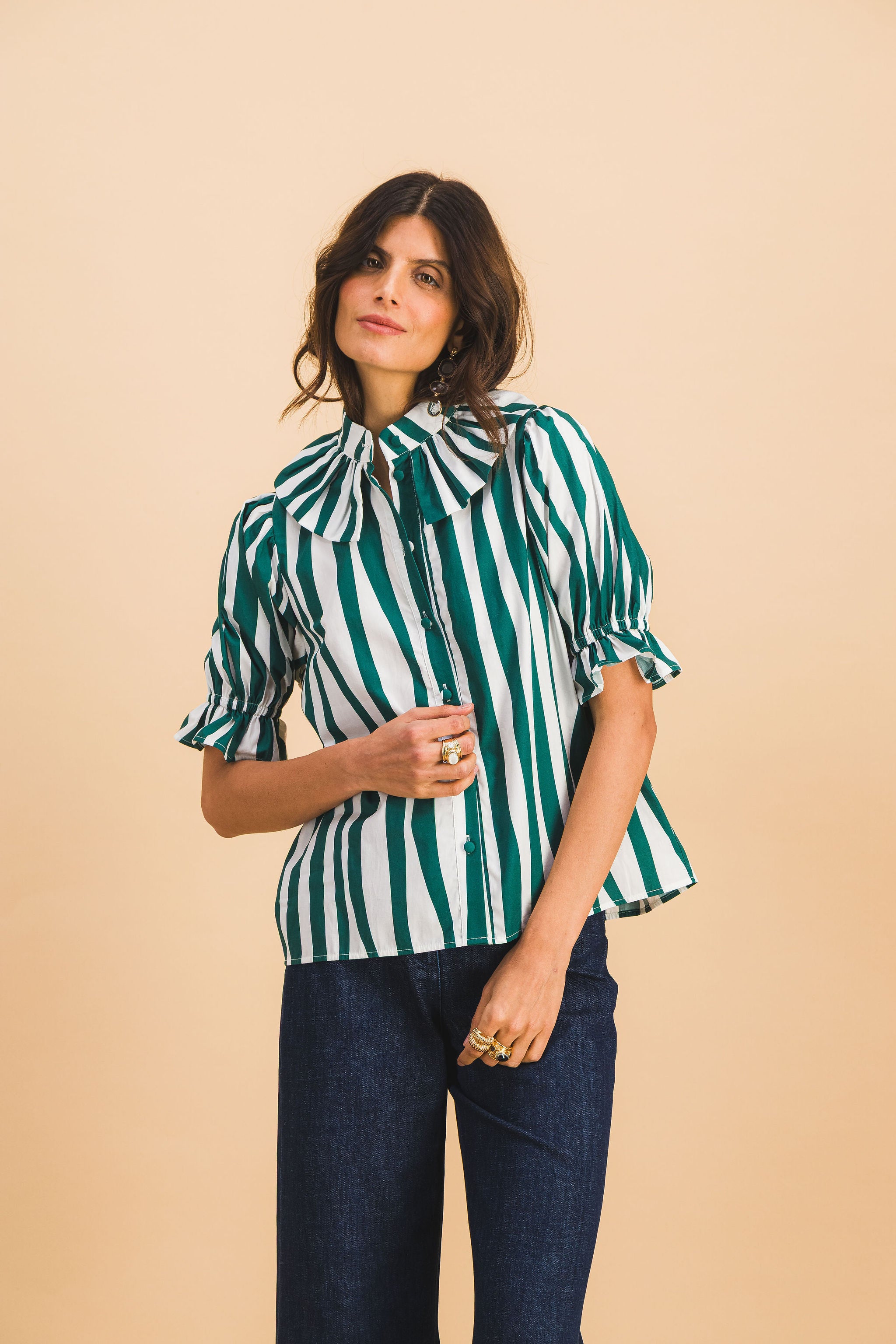 CHEMISE COLINE GREEN LINES