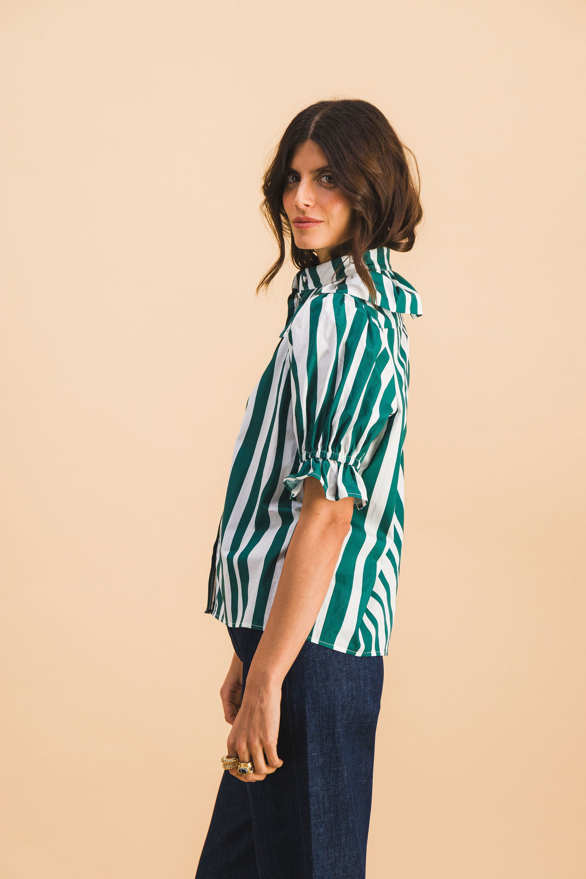 CHEMISE COLINE GREEN LINES