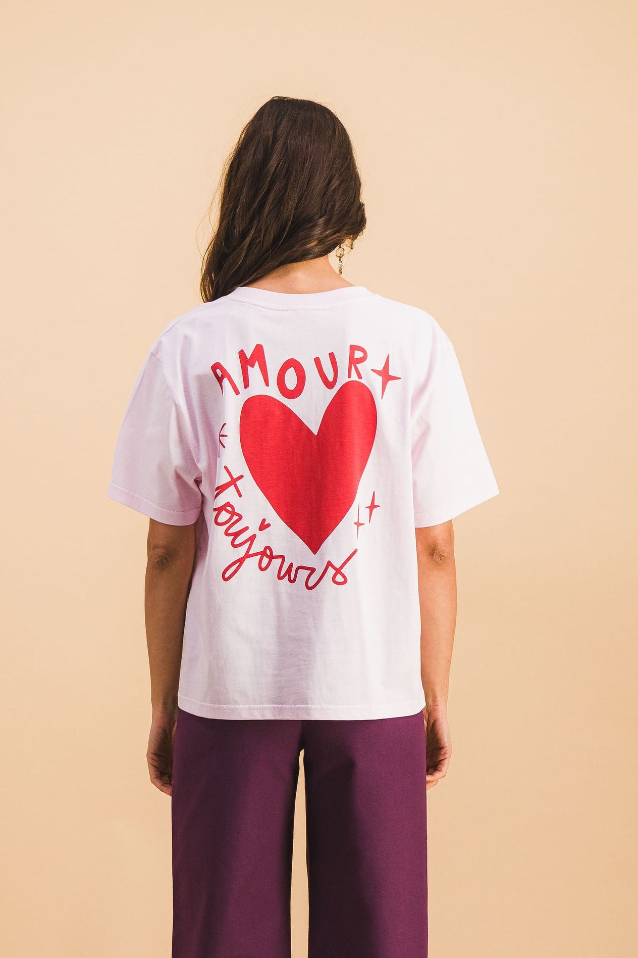 TSHIRT AMOUR TOUJOURS ROSE