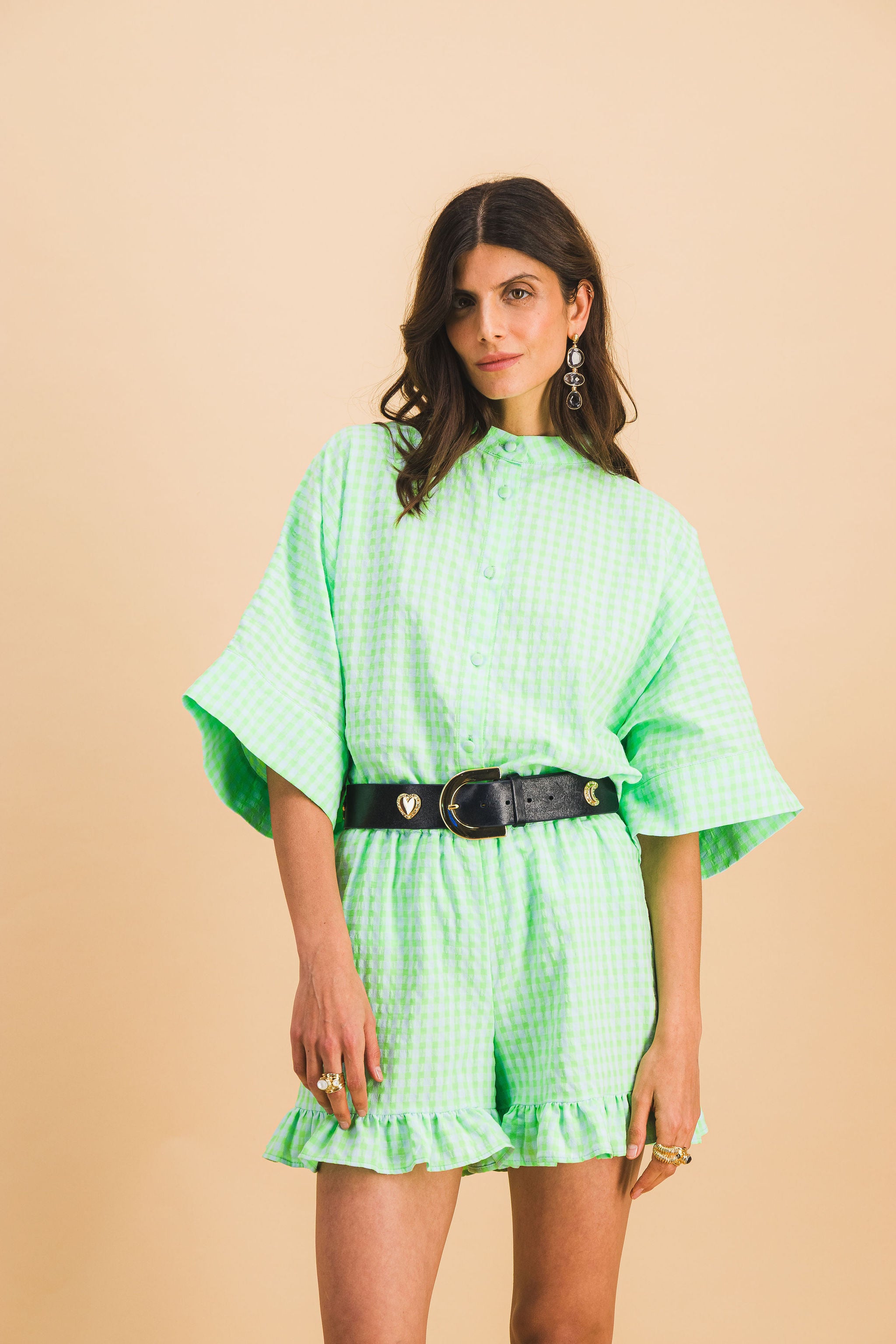CHEMISE MAUD CARREAUX VERT