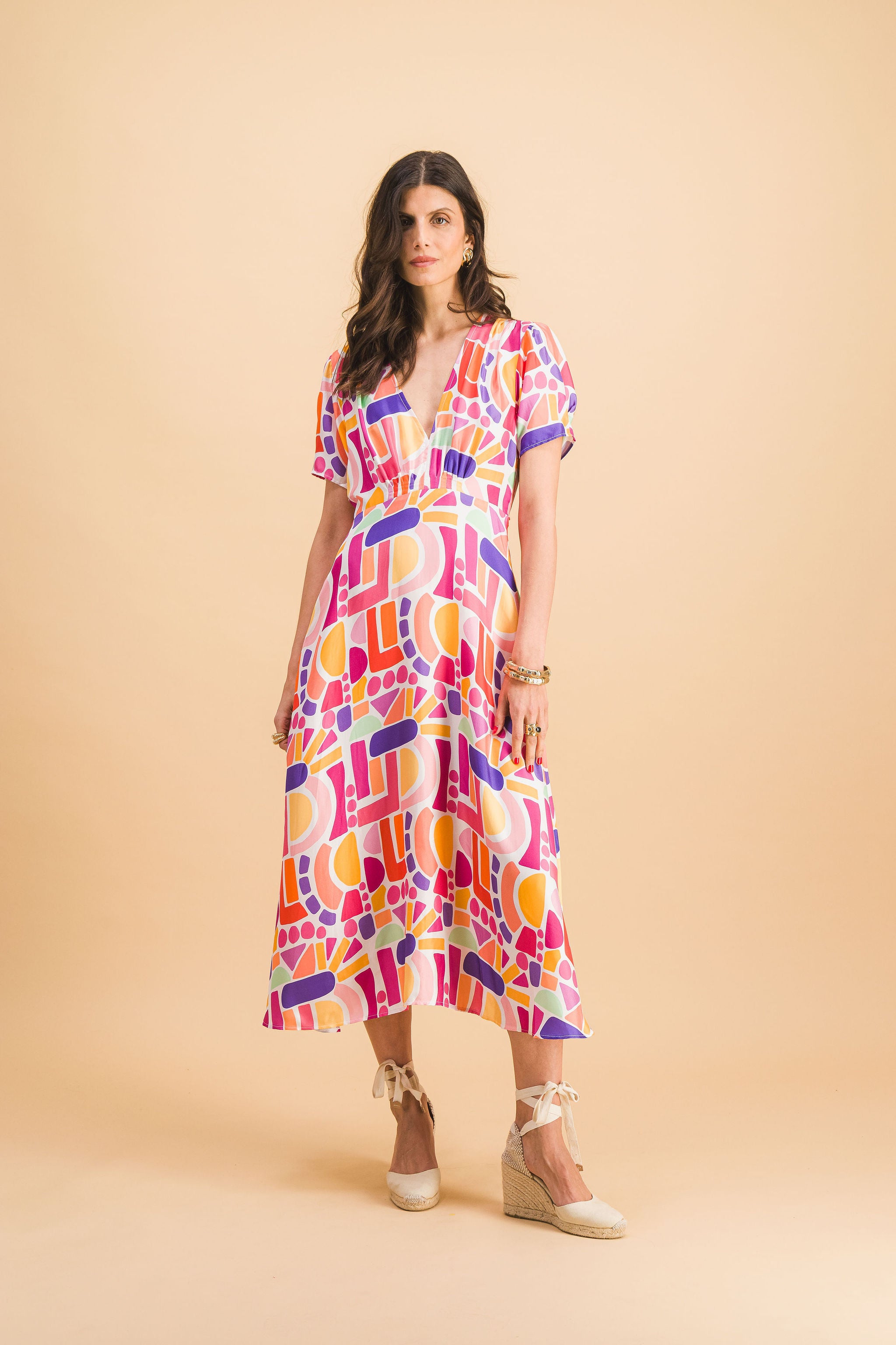 Anna Ettore Polychrome Dress