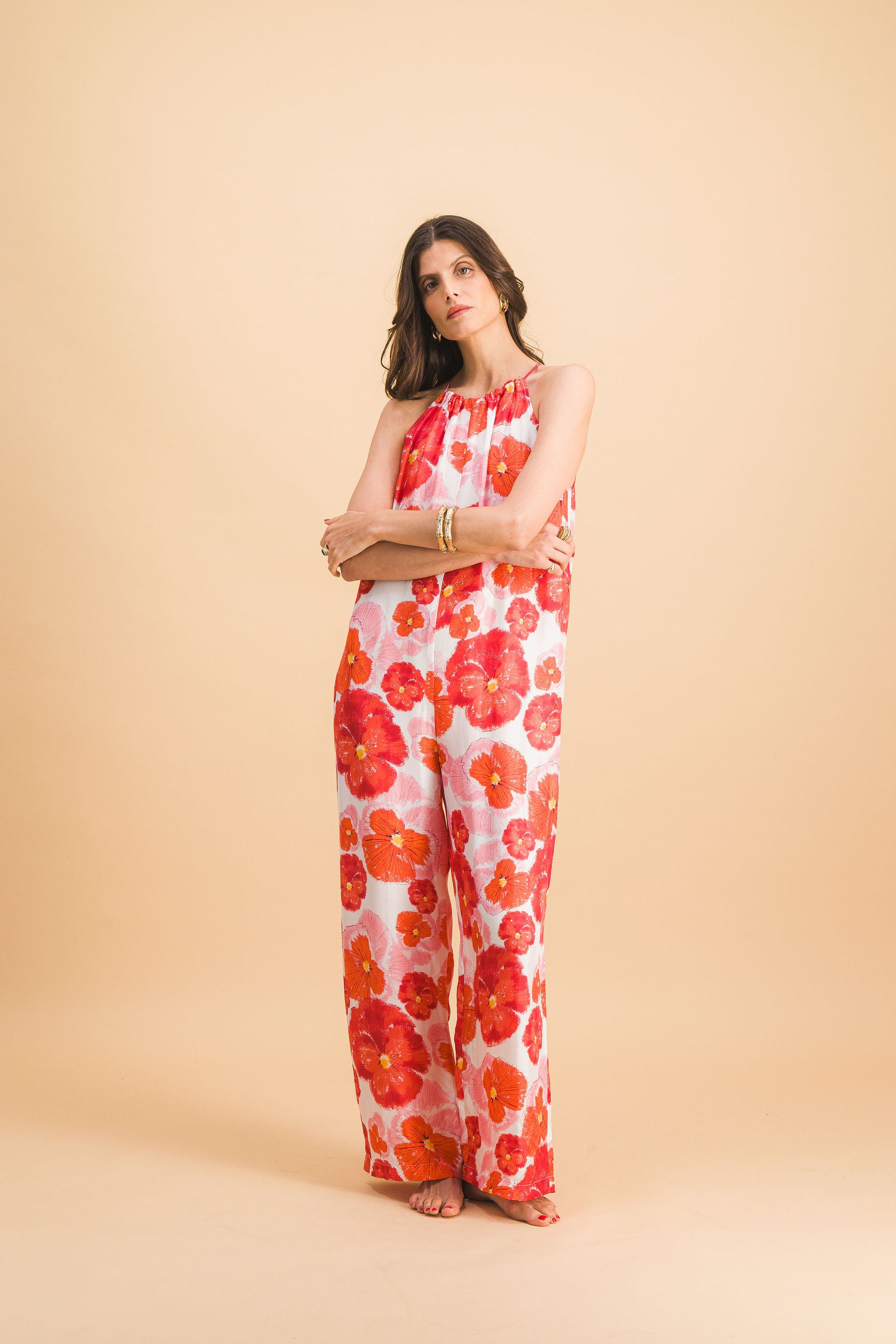 Noémie Red Blossom Jumpsuit