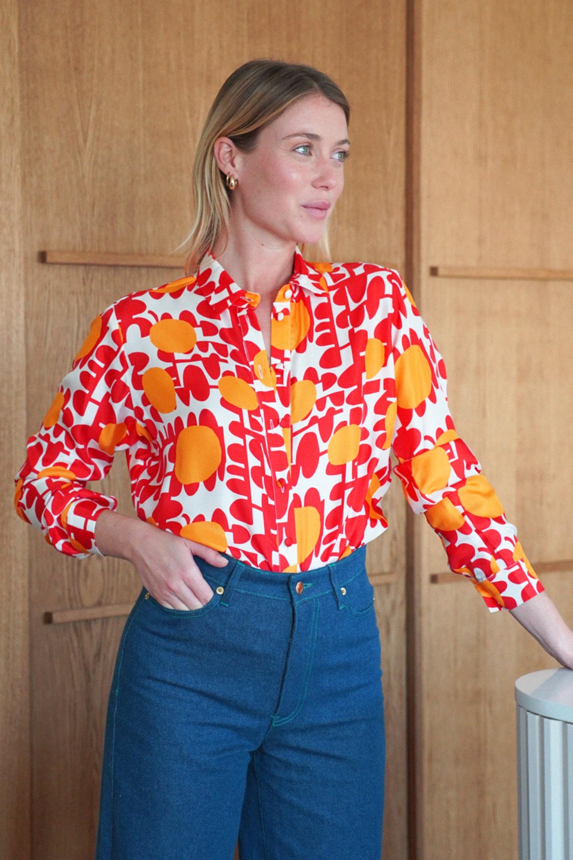 Ava Red Sun Shirt