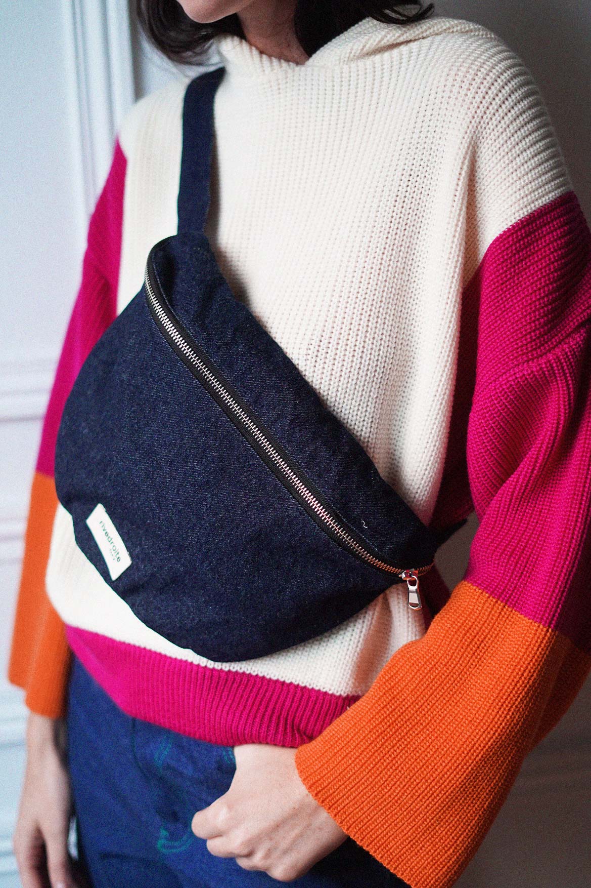 Banana Custine XL - upcycled raw denim