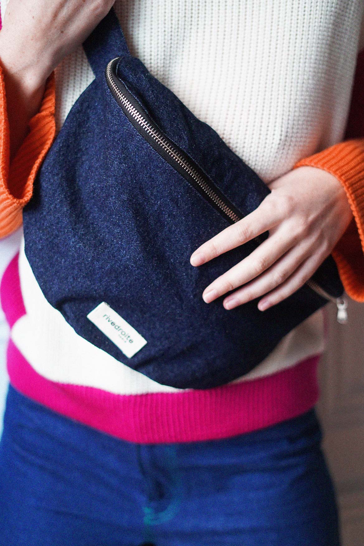 Banana Custine XL - upcycled raw denim