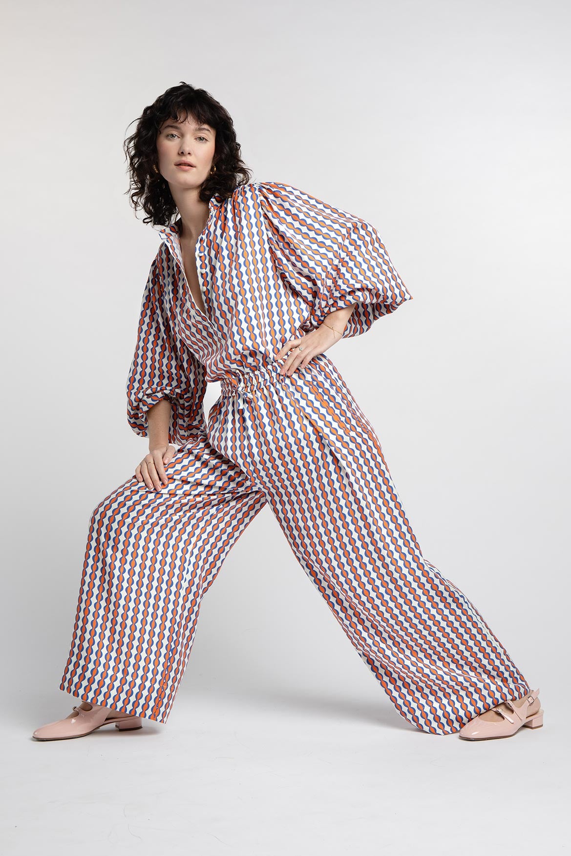Ensemble Theodore + Paolina Groovy stripes