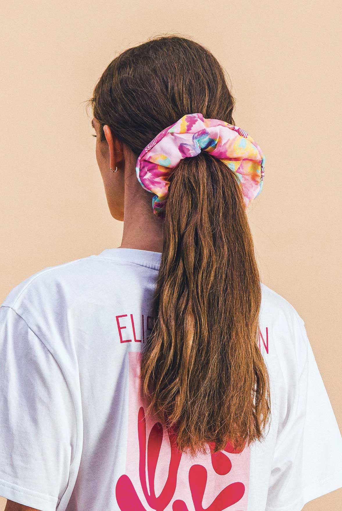 chouchou Elise pink blossom