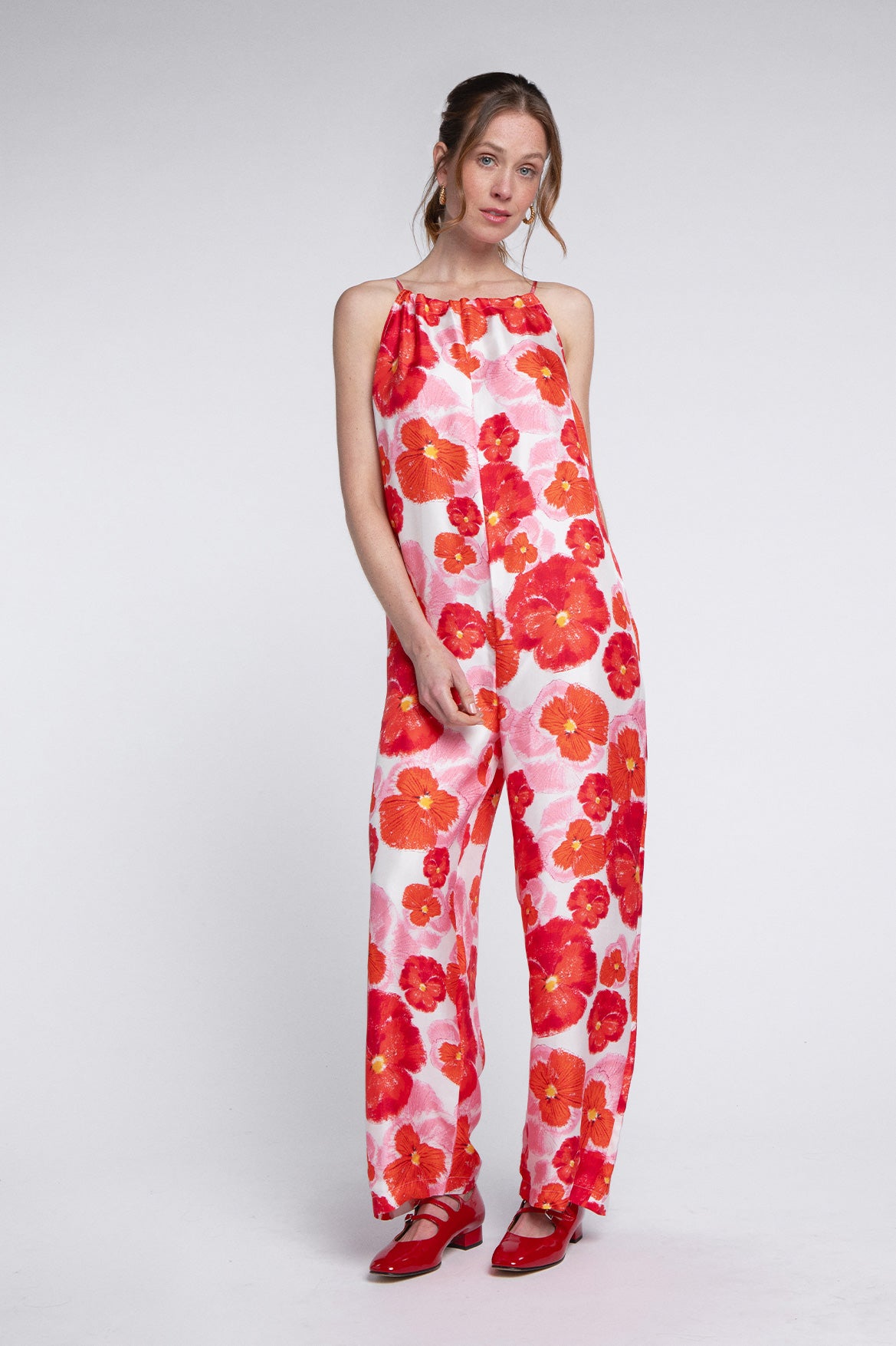 Noémie Red Blossom Jumpsuit