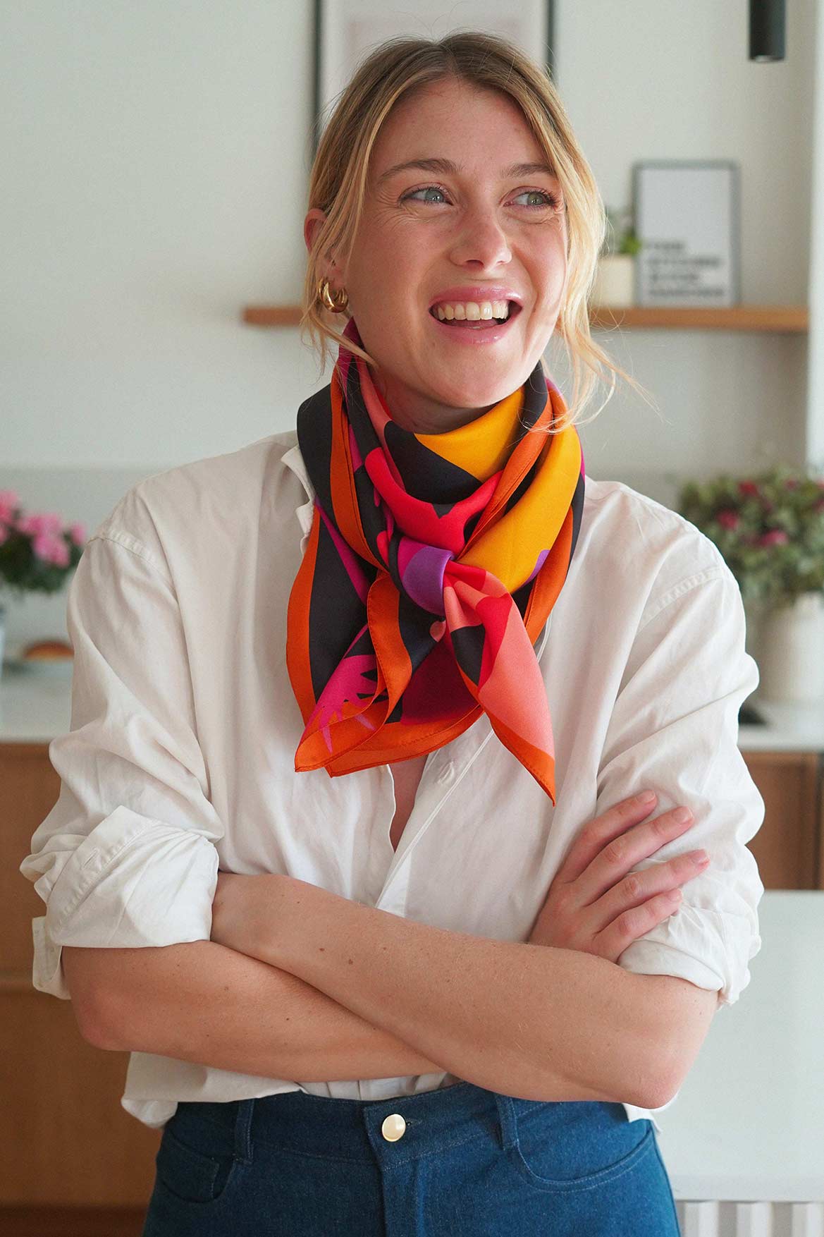 Jerry Elise Chalmin Silk Scarf 90 x 90