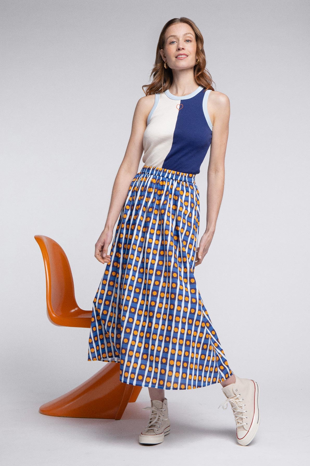 Top Abie Bi-color Blue and White