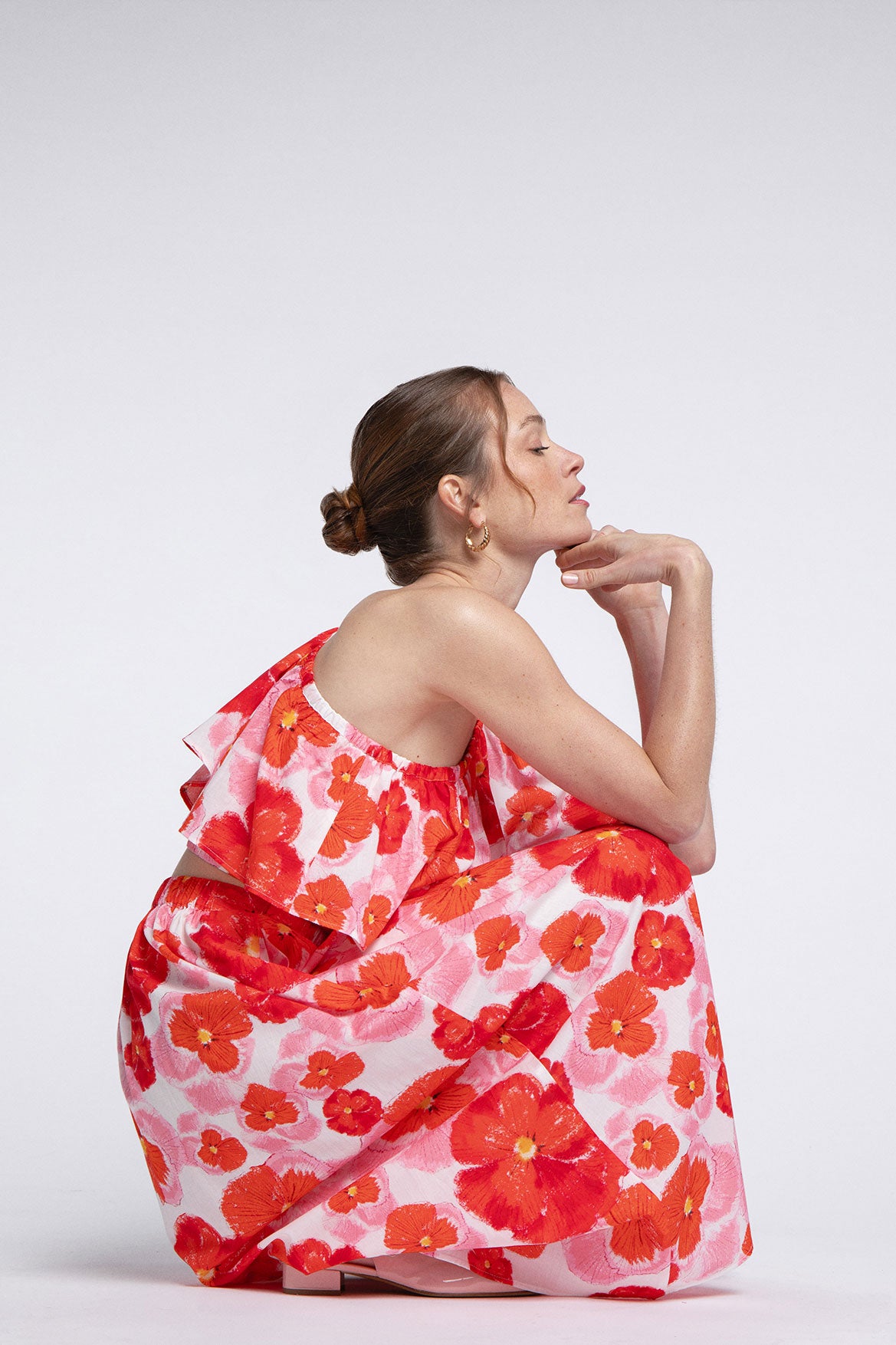 Jupe Cécile Red Blossom