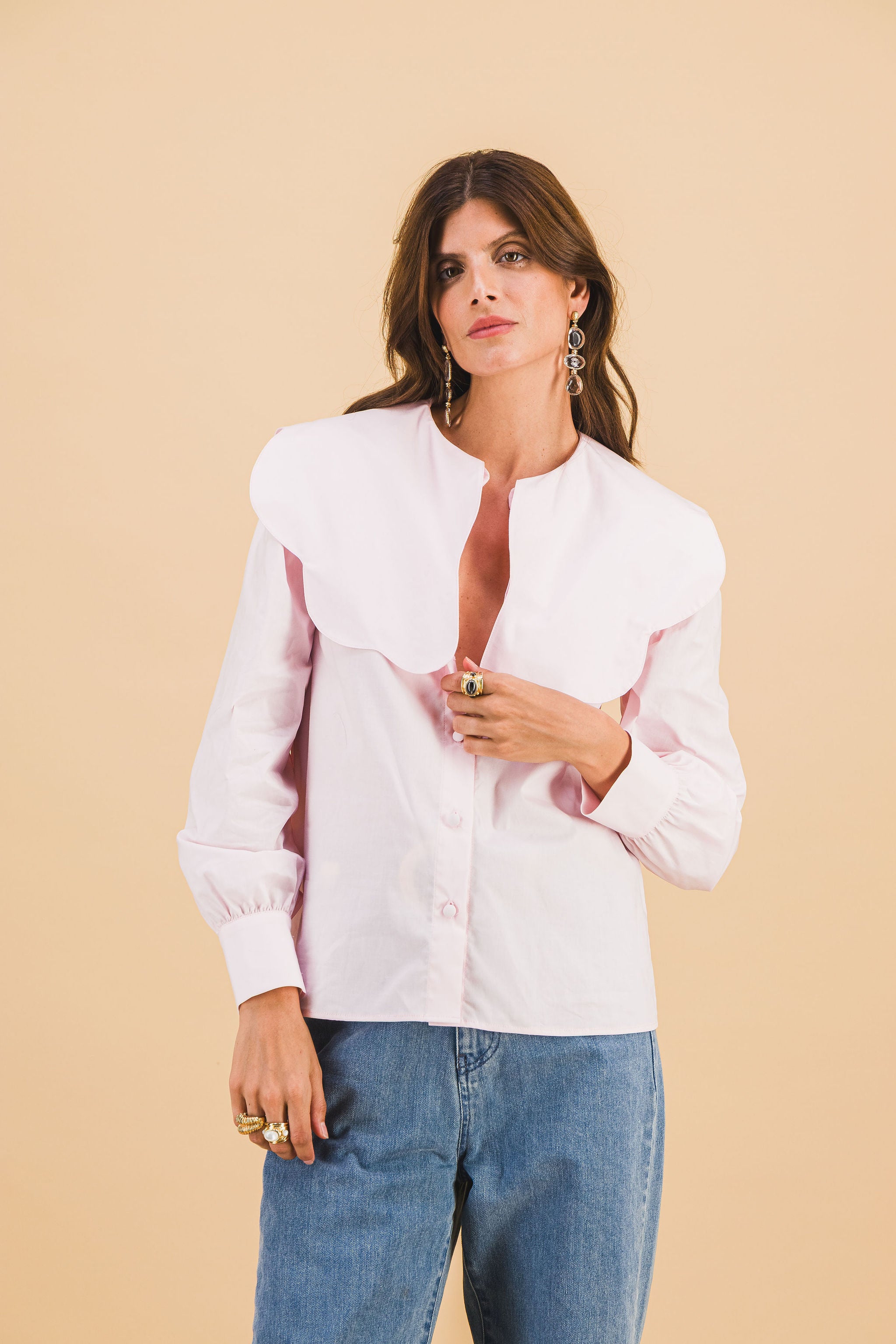 Pale Pink Collared Shirt