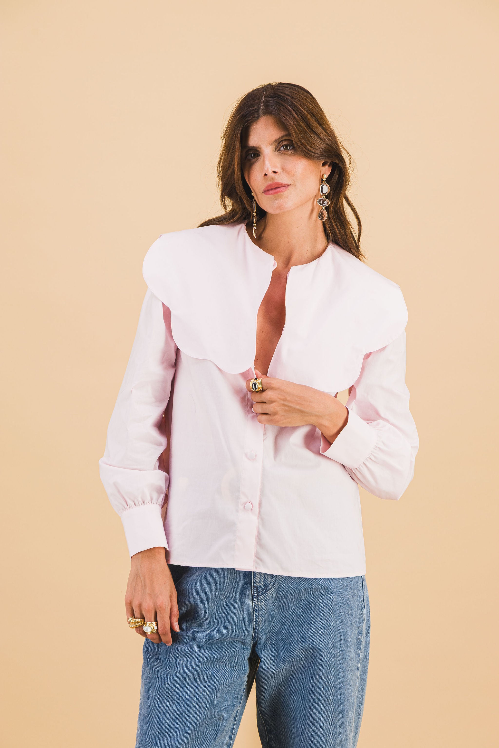 Pale Pink Collared Shirt