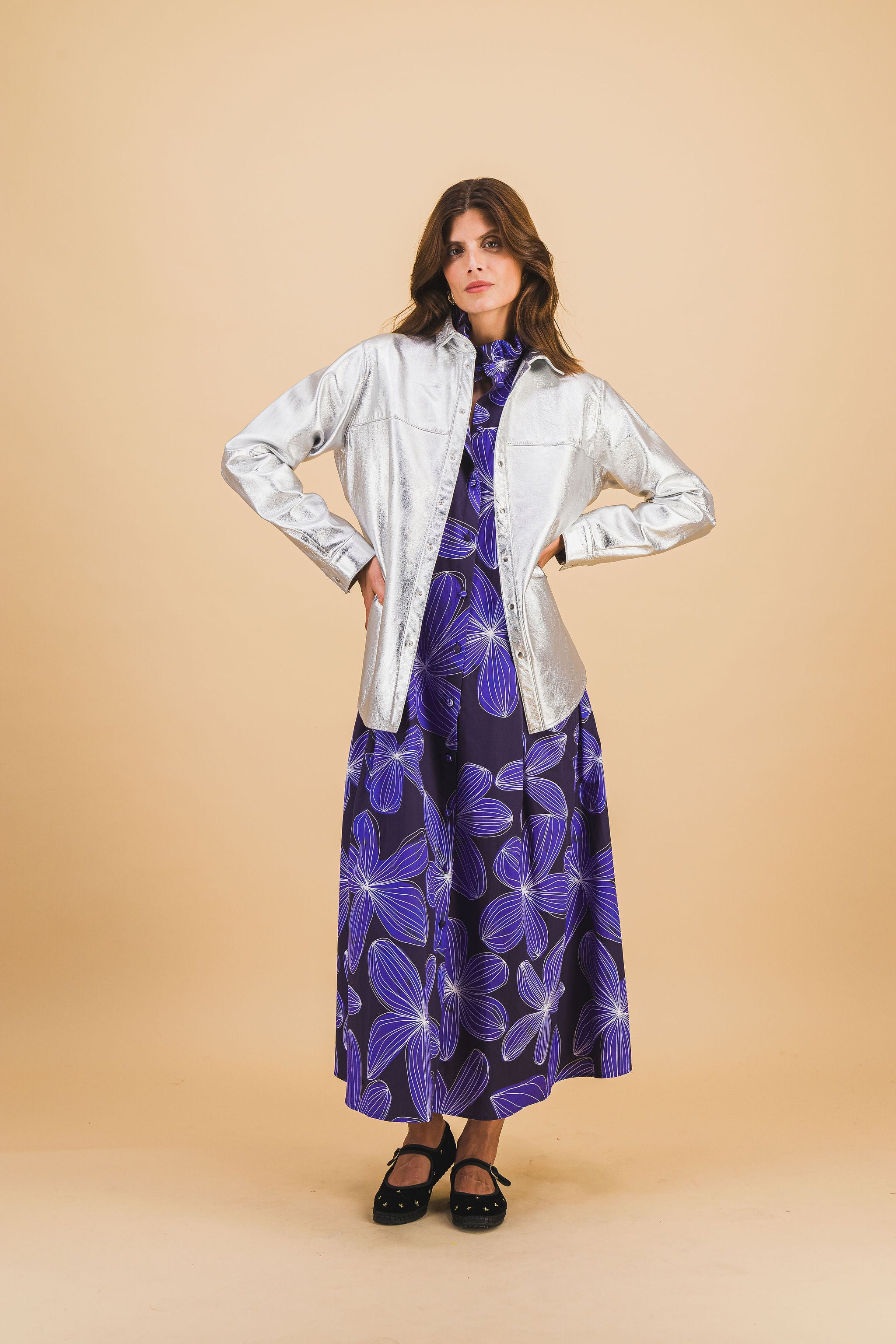 Giulia Blue Flower Dress