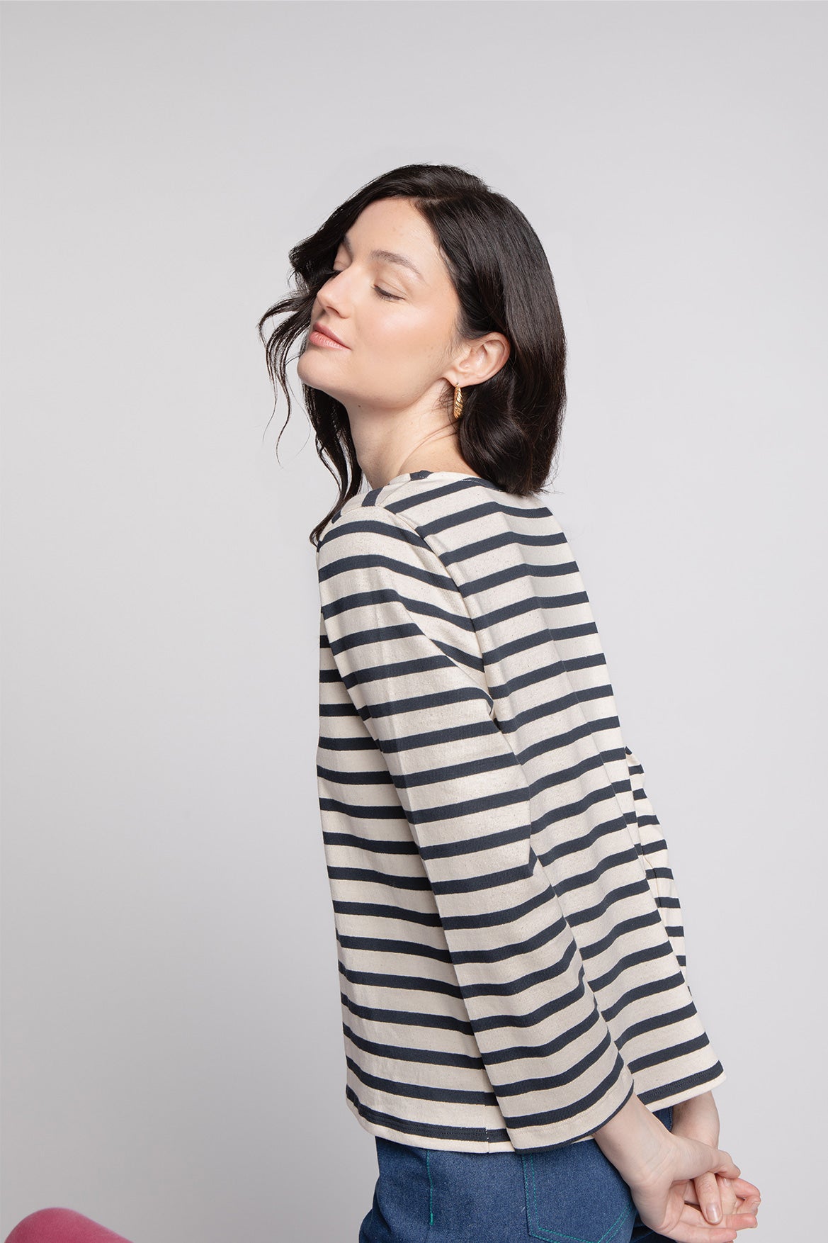 Camila navy striped sweater