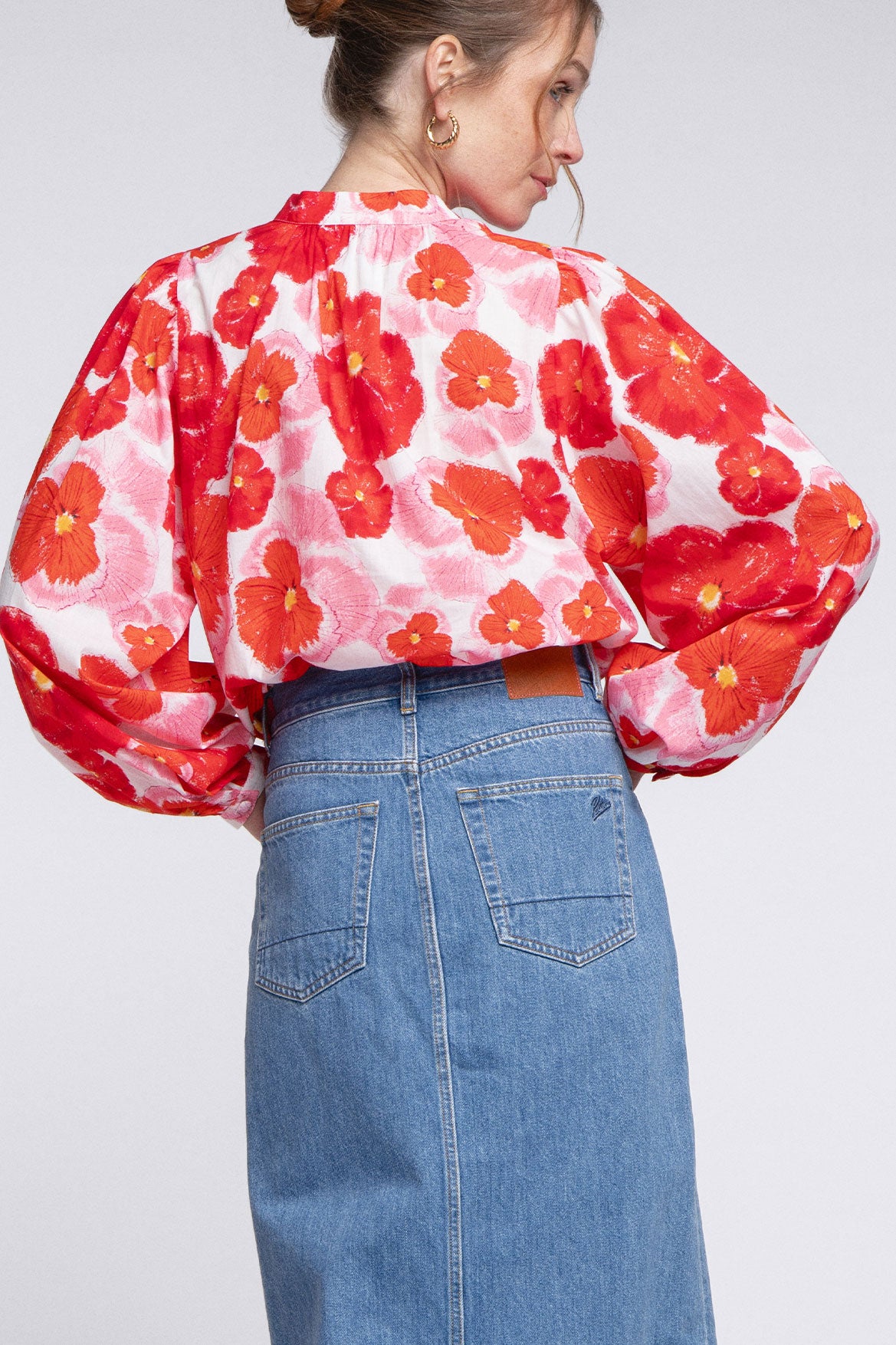 Paolina Red Blossom Blouse