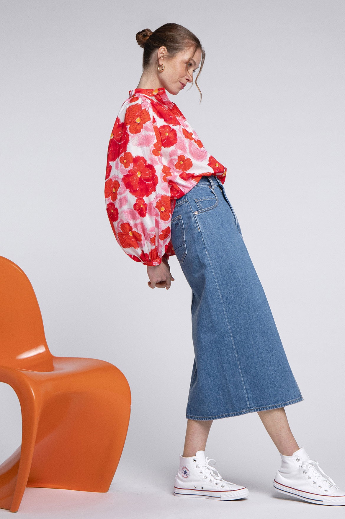 Blouse Paolina Red Blossom