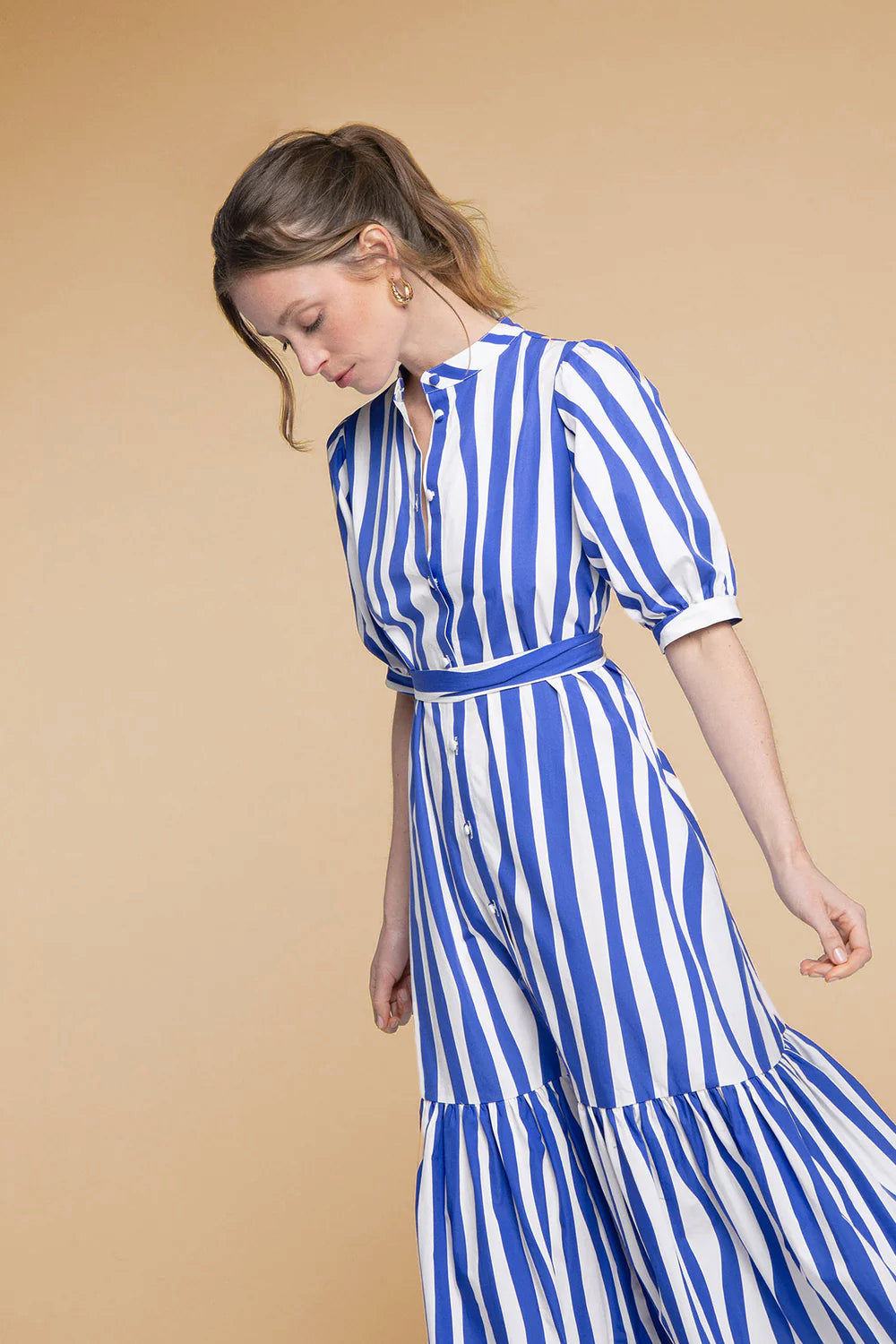 Clemence Blue Lines Dress