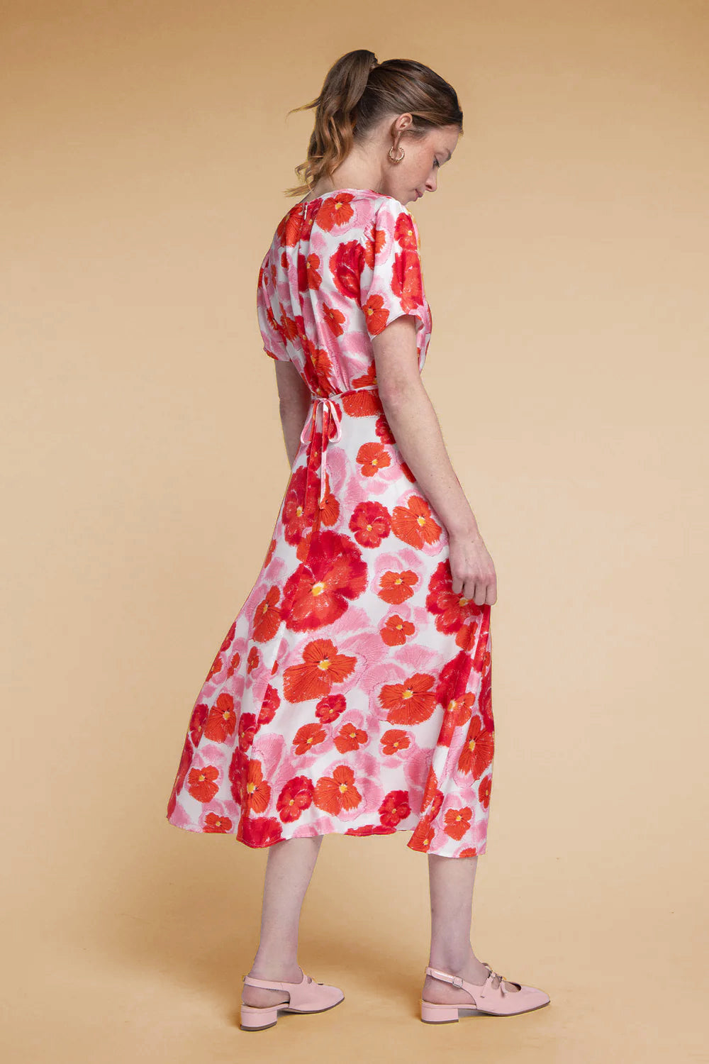 Robe Anna Red Blossom