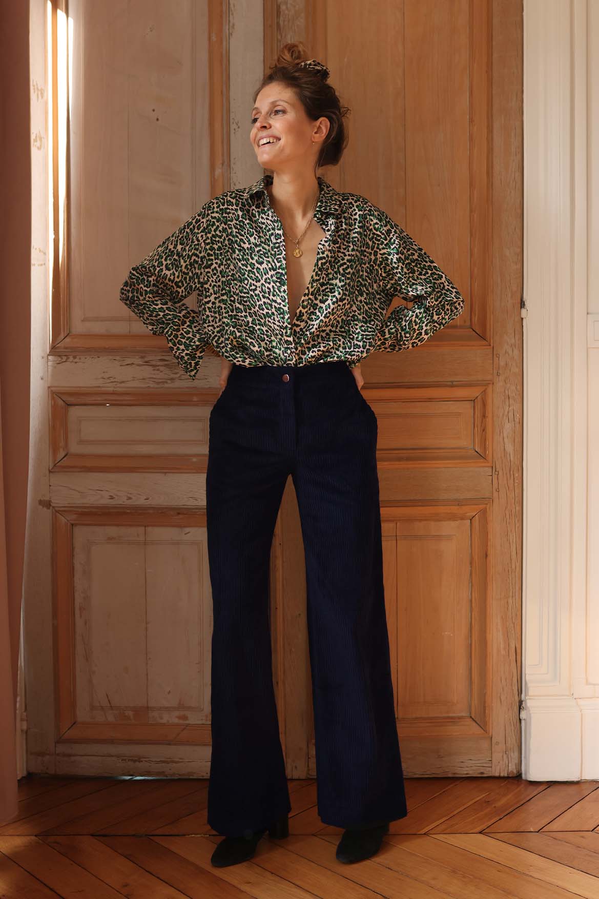 Brad Navy Corduroy Pants 
