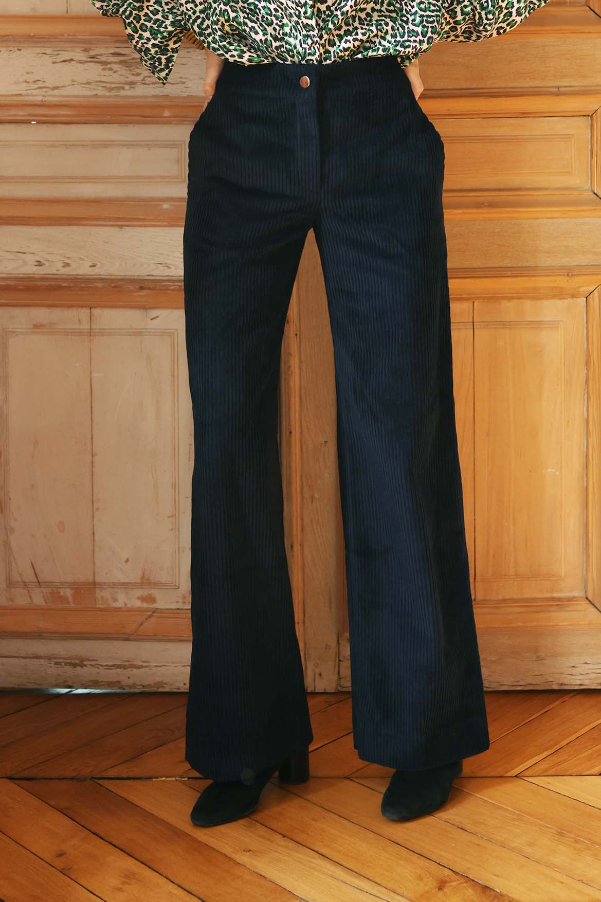 Brad Navy Corduroy Pants 