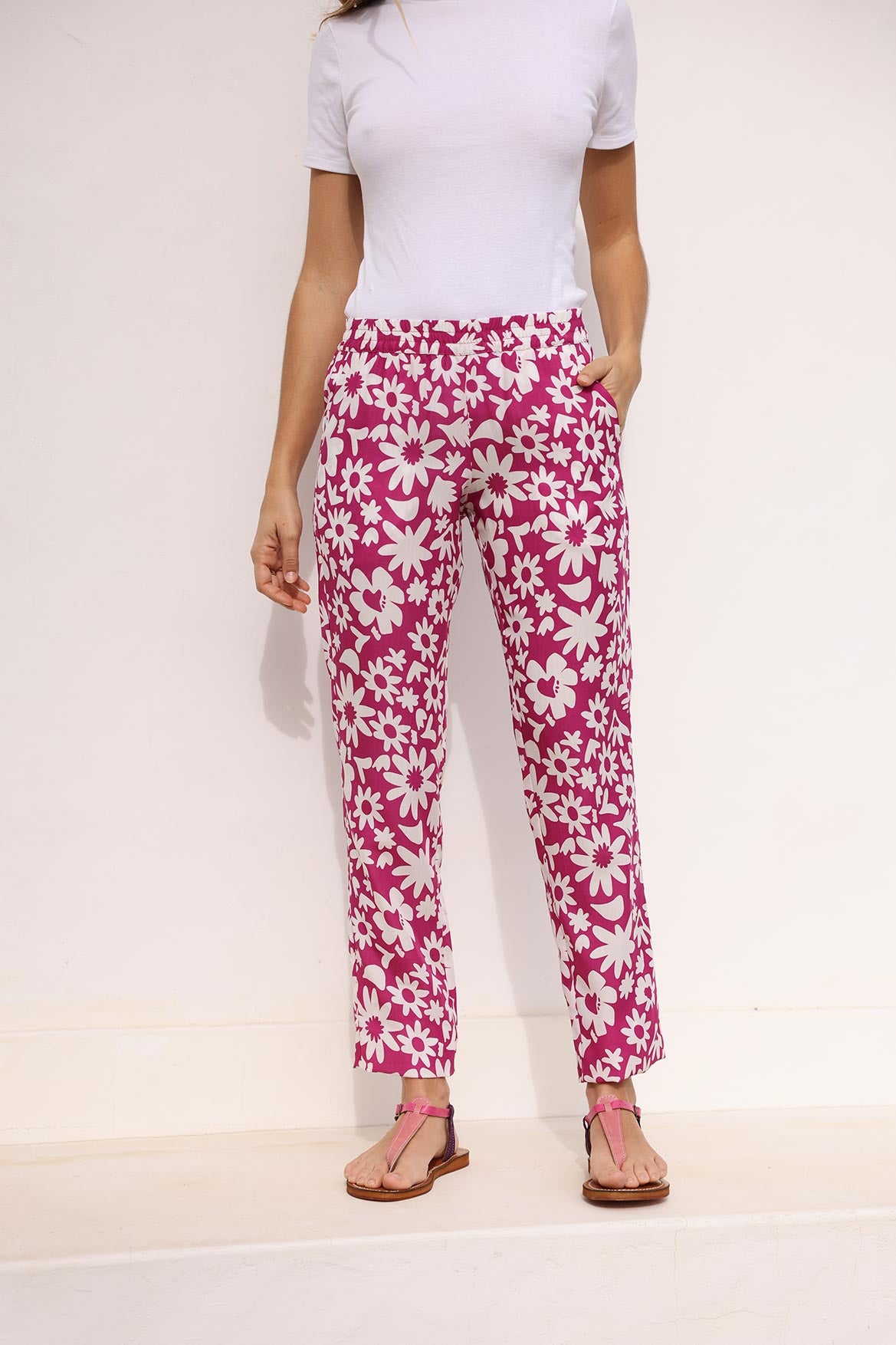 pantalon en tencel coupe droite